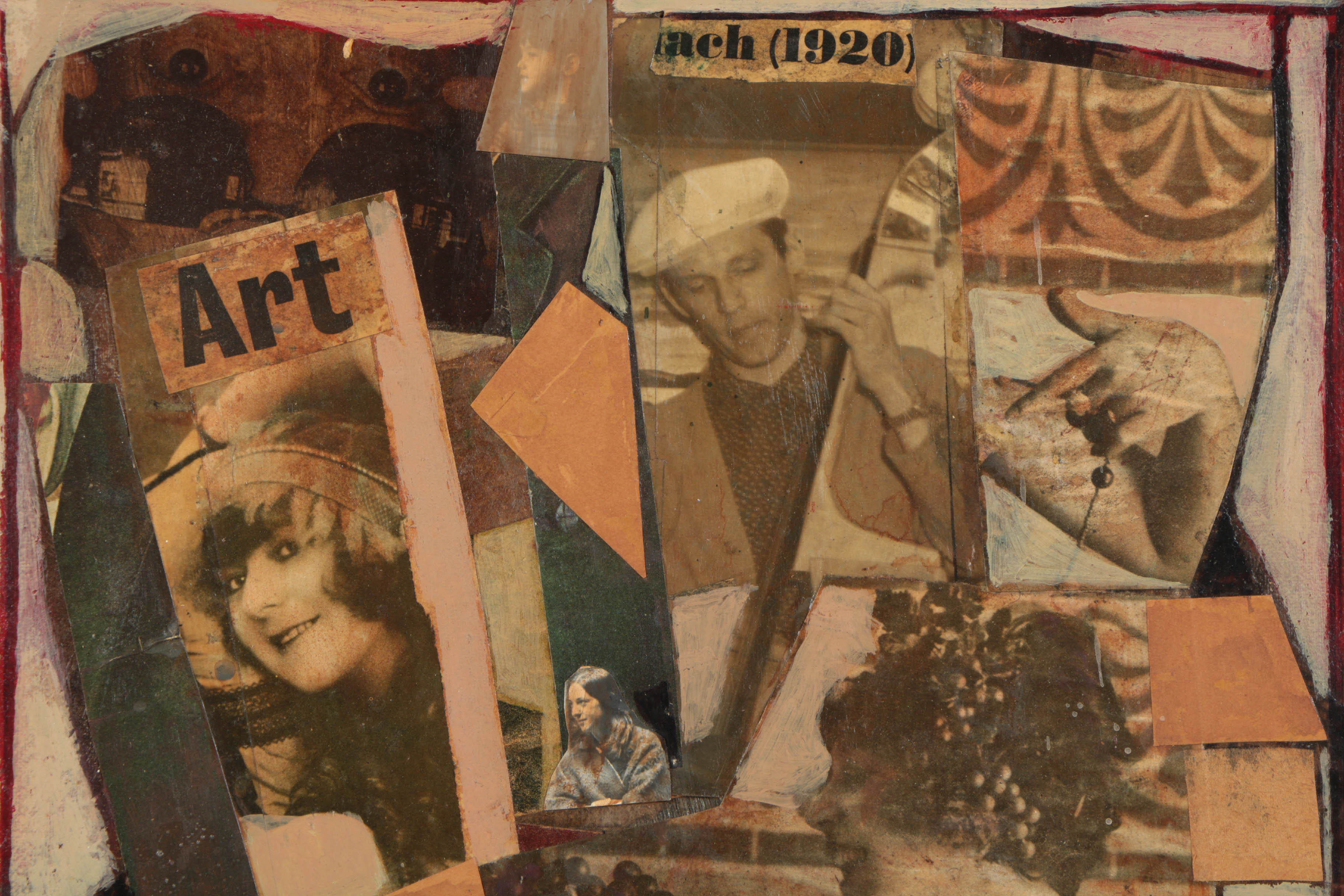 Pair of Ronald Ahlström Mixed Media Collages on Board