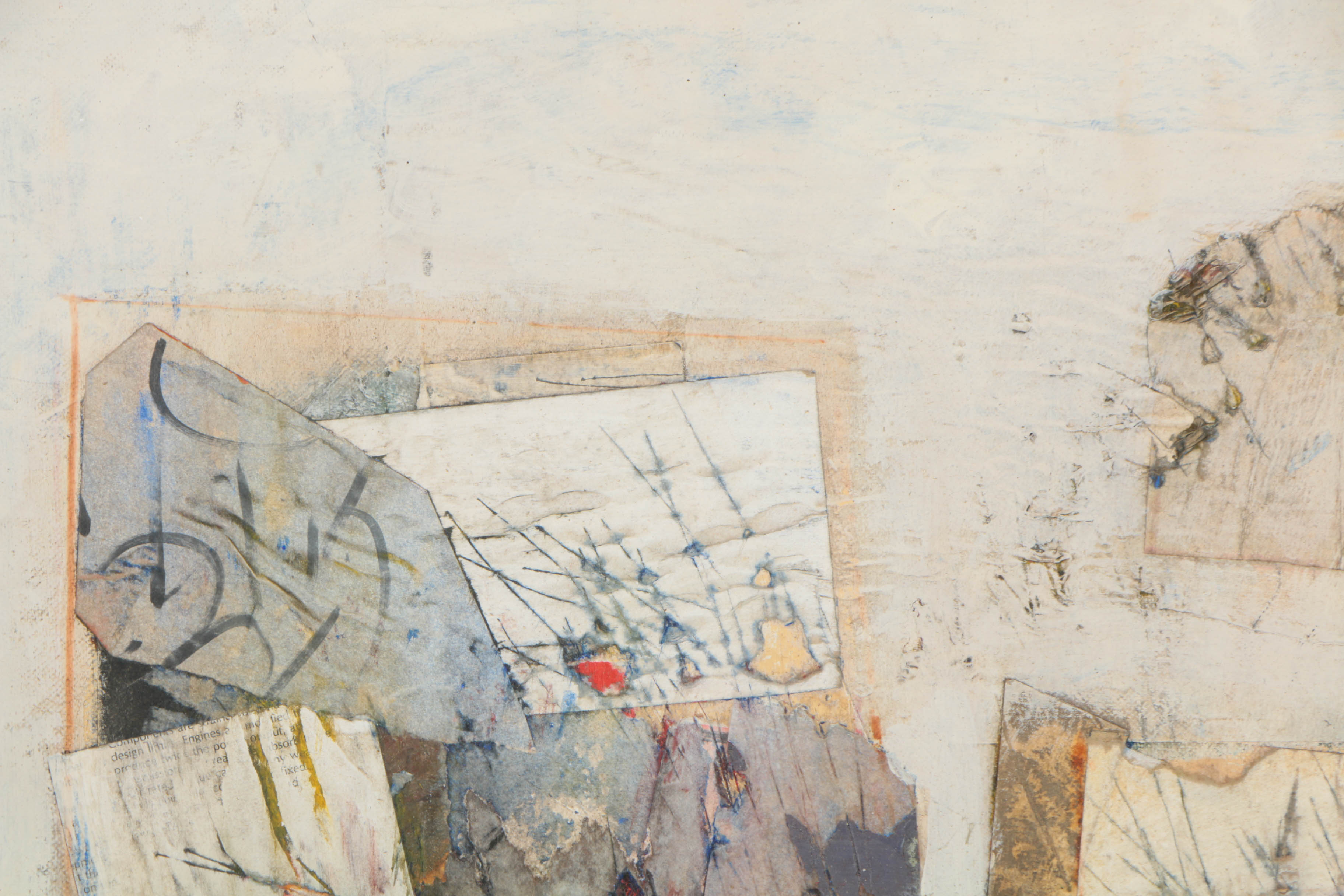 Ronald Ahlström Various Mixed Media Collages on Canvas Board "Untitled"