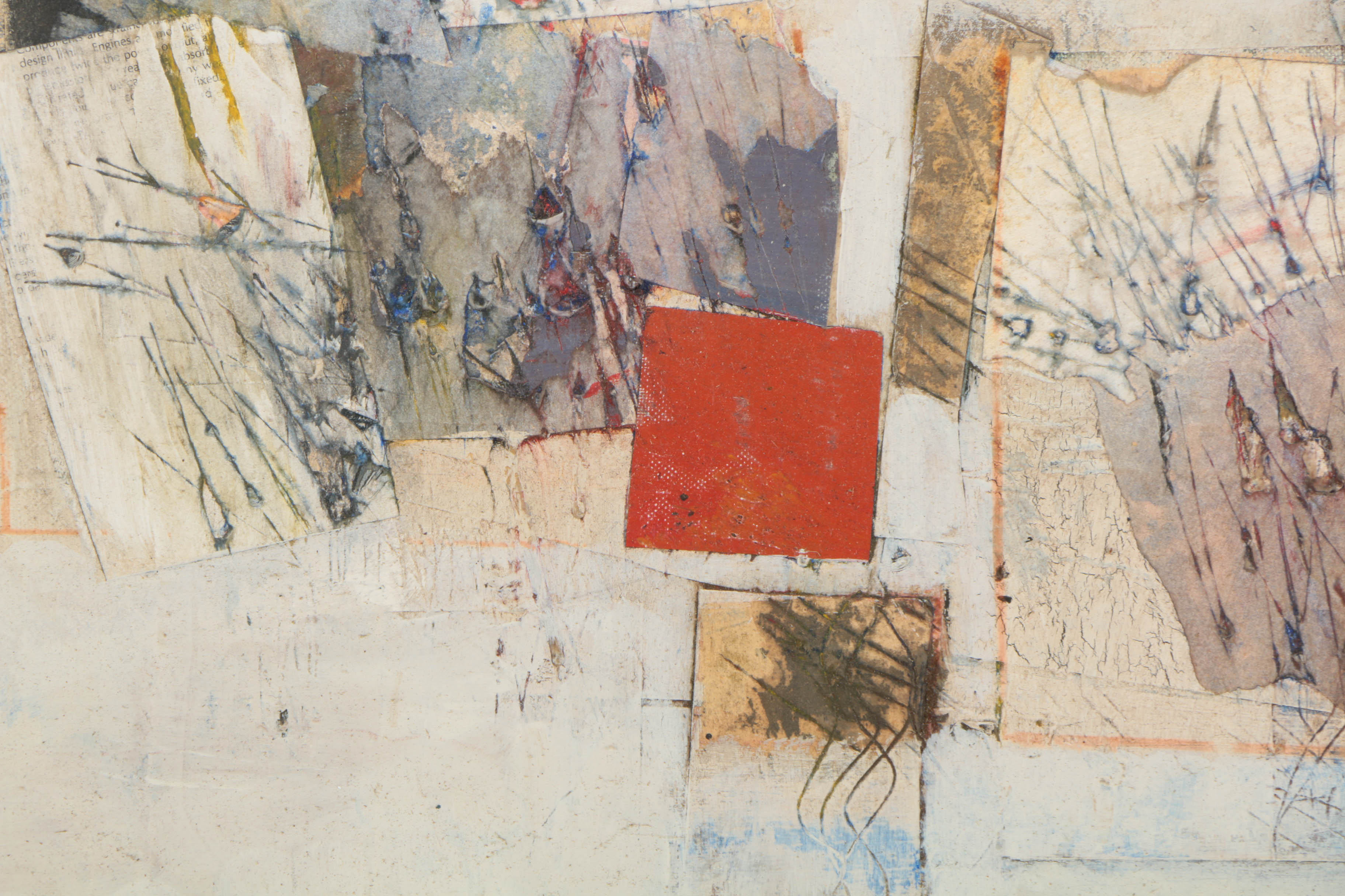 Ronald Ahlström Various Mixed Media Collages on Canvas Board "Untitled"