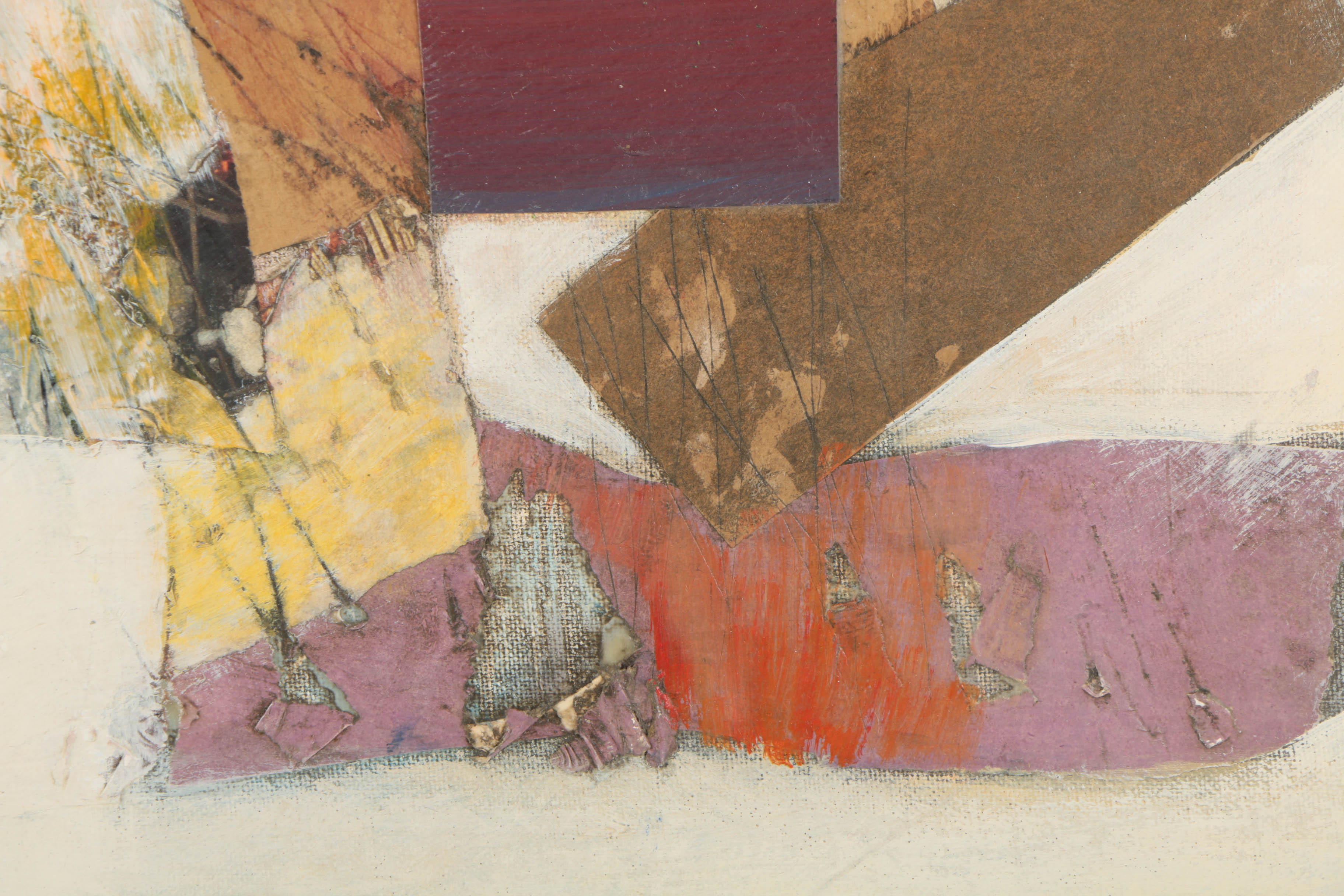 Ronald Ahlström Various Mixed Media Collages on Canvas Board "Untitled"