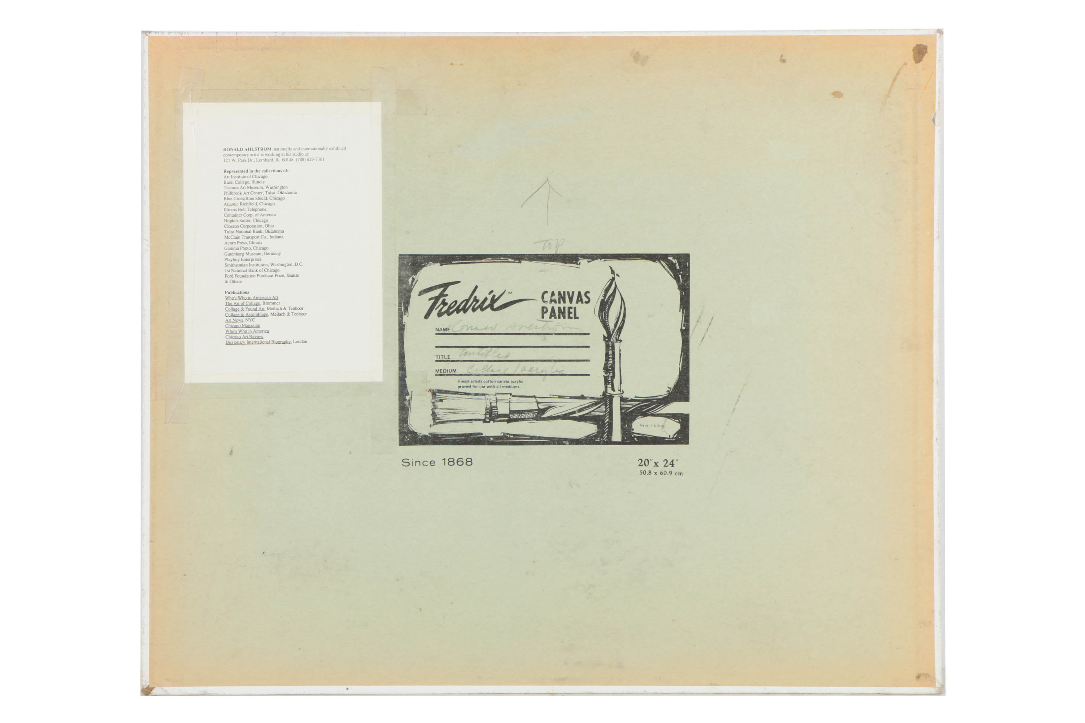 Ronald Ahlström Various Mixed Media Collages on Canvas Board "Untitled"