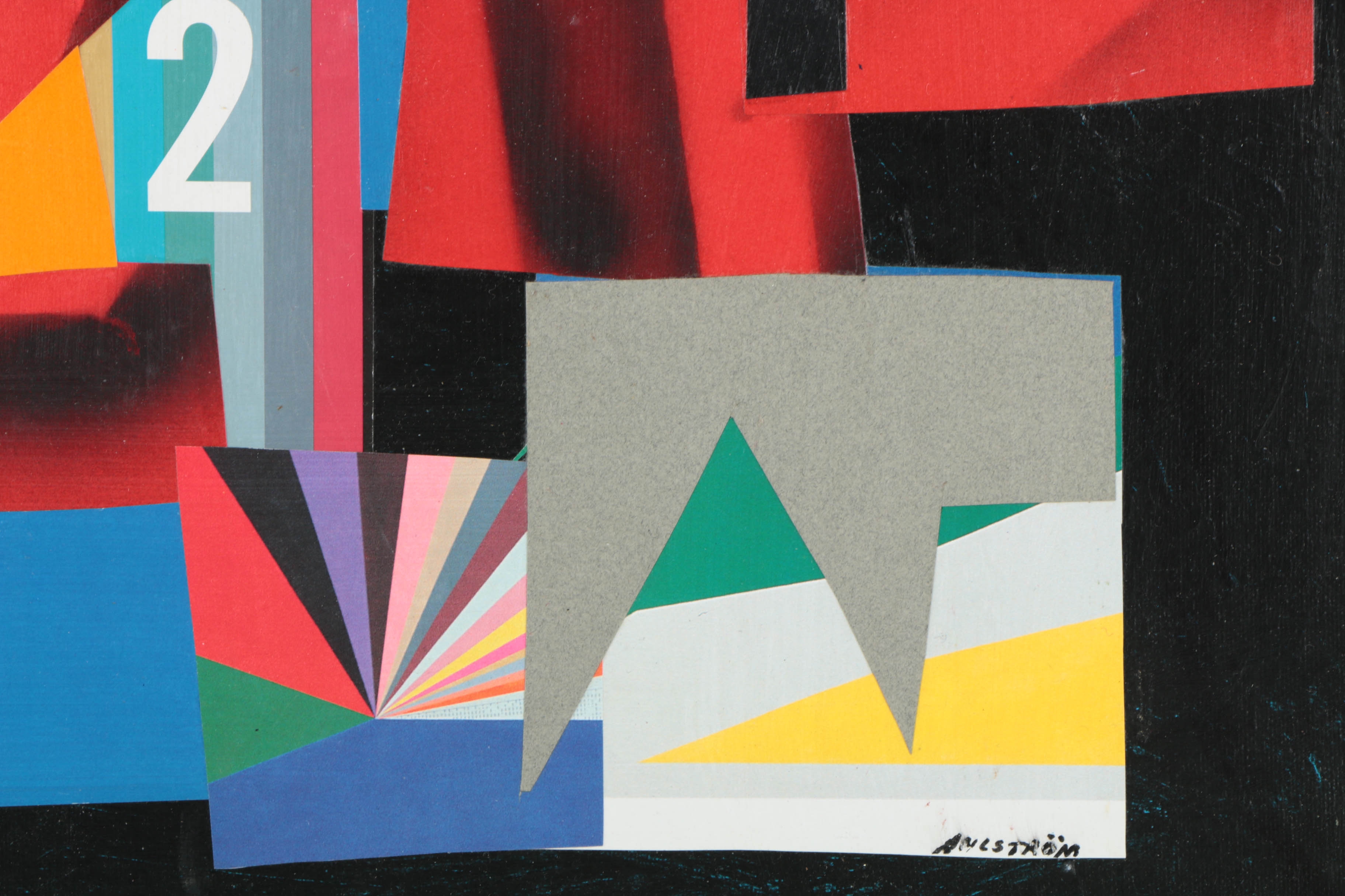 Collection of Ronald Ahlström Abstract Mixed Media Compositions on Canvas Boards