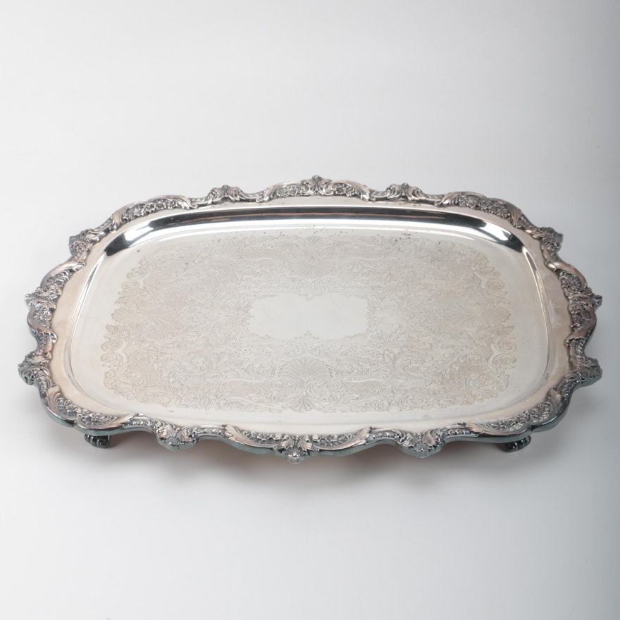 Poole "Old English" Plated Silver Serving Tray