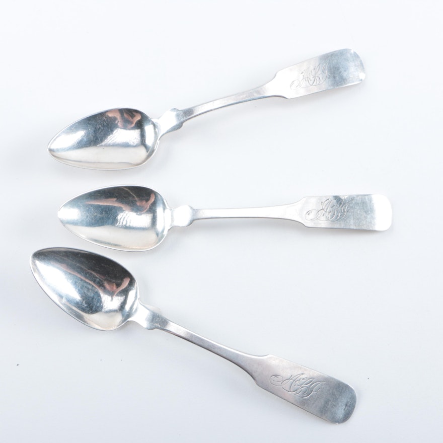 Circa 1830 George Kippen Coin Silver Spoons