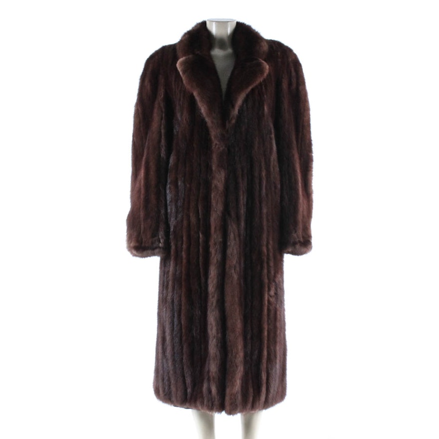 Reversible Canadian Sable Fur Full Length Coat