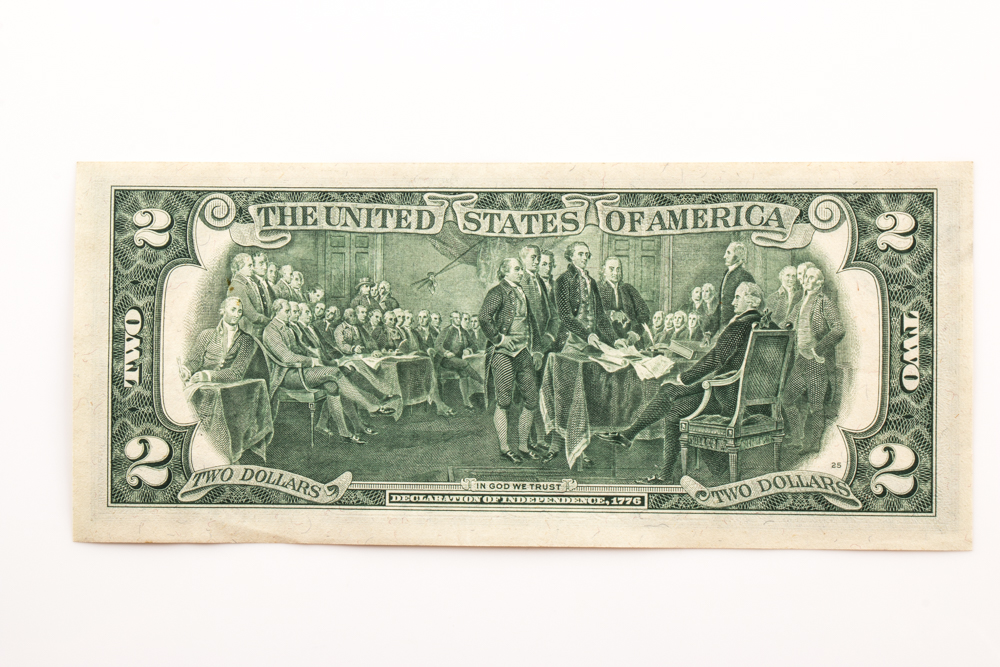 Eight Two Dollar Bills