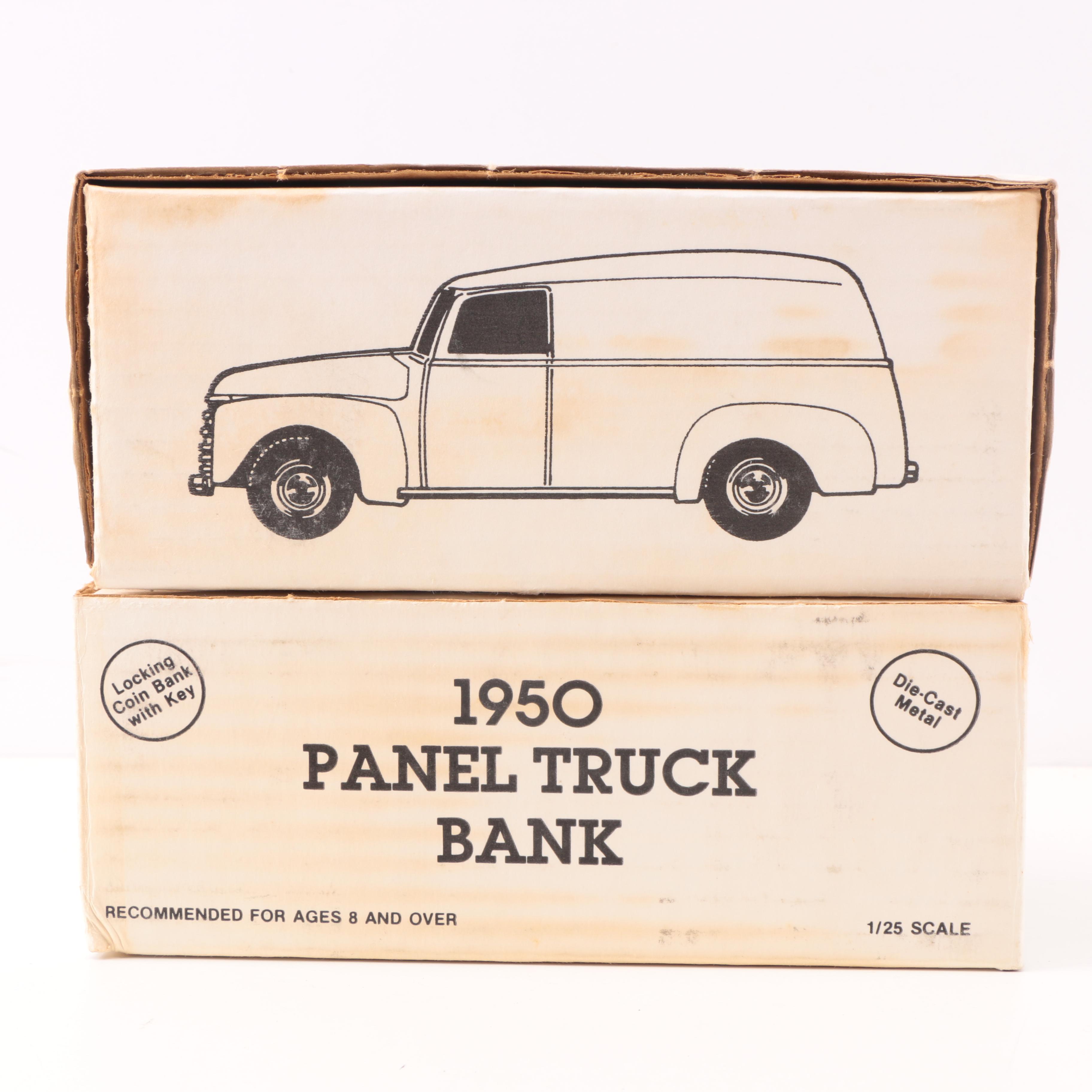 Collection of ERTL Die Cast 1950 Panel Truck Banks