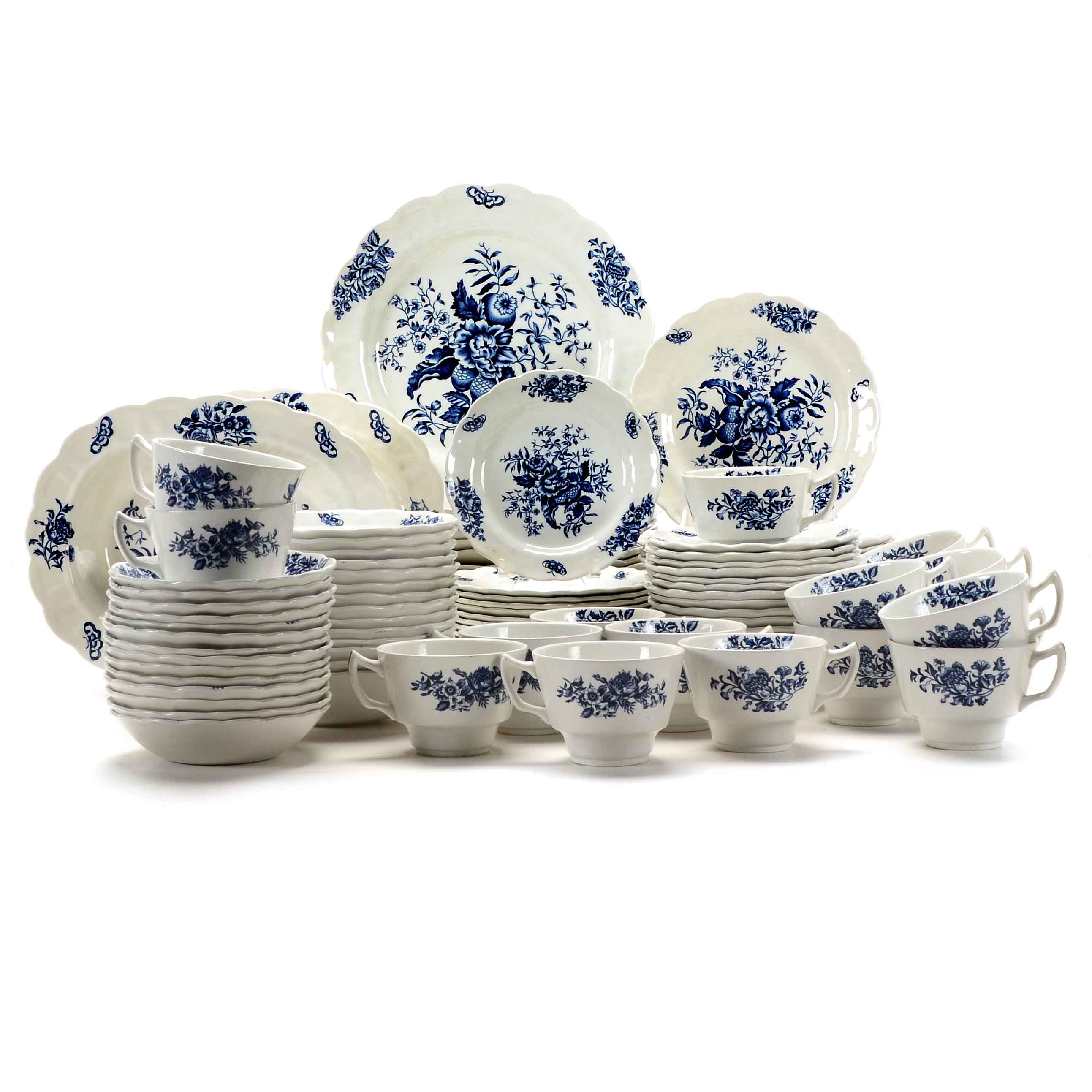 Complete Set of Booths "Peony" China for Fourteen