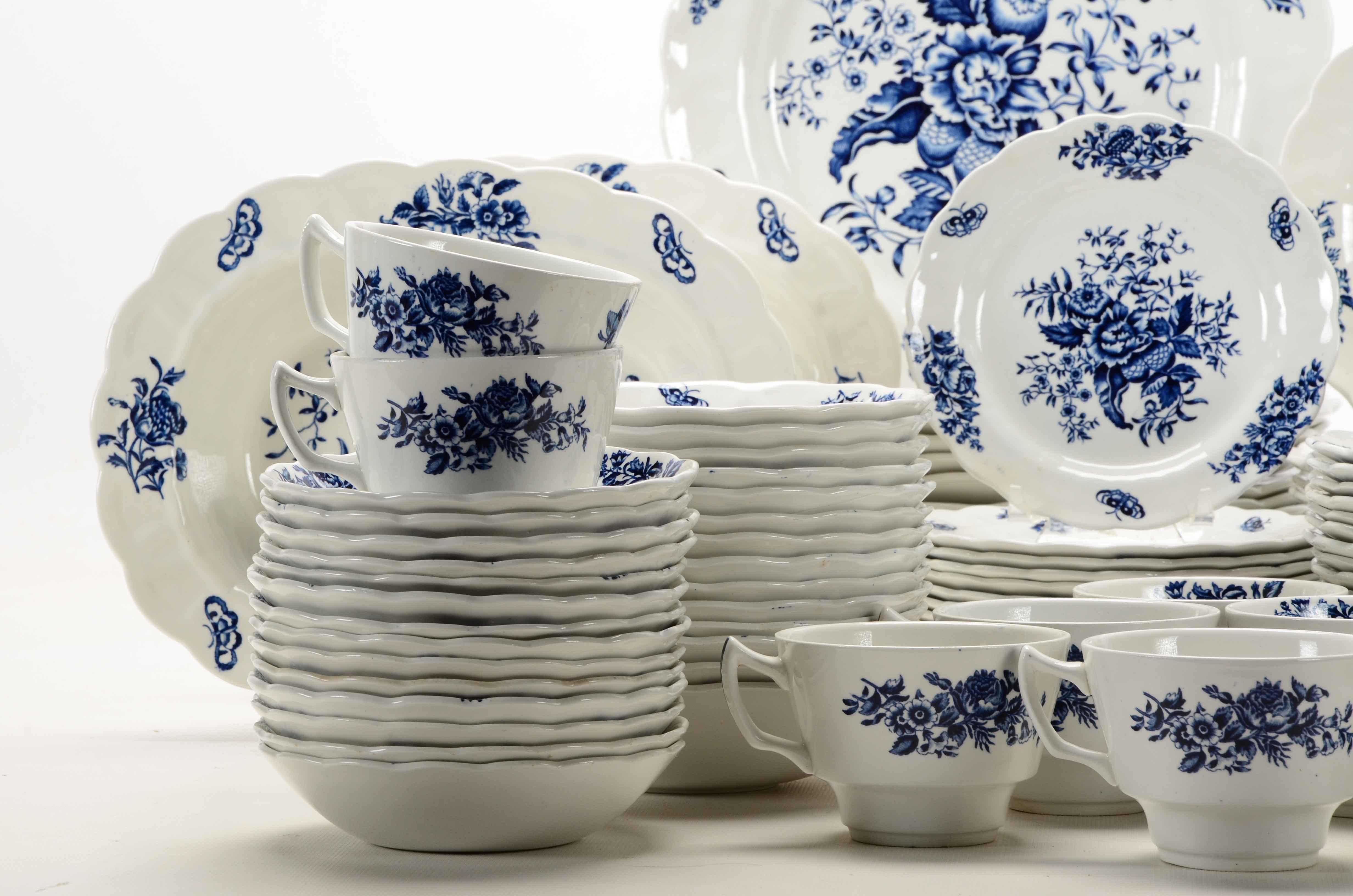 Complete Set of Booths "Peony" China for Fourteen