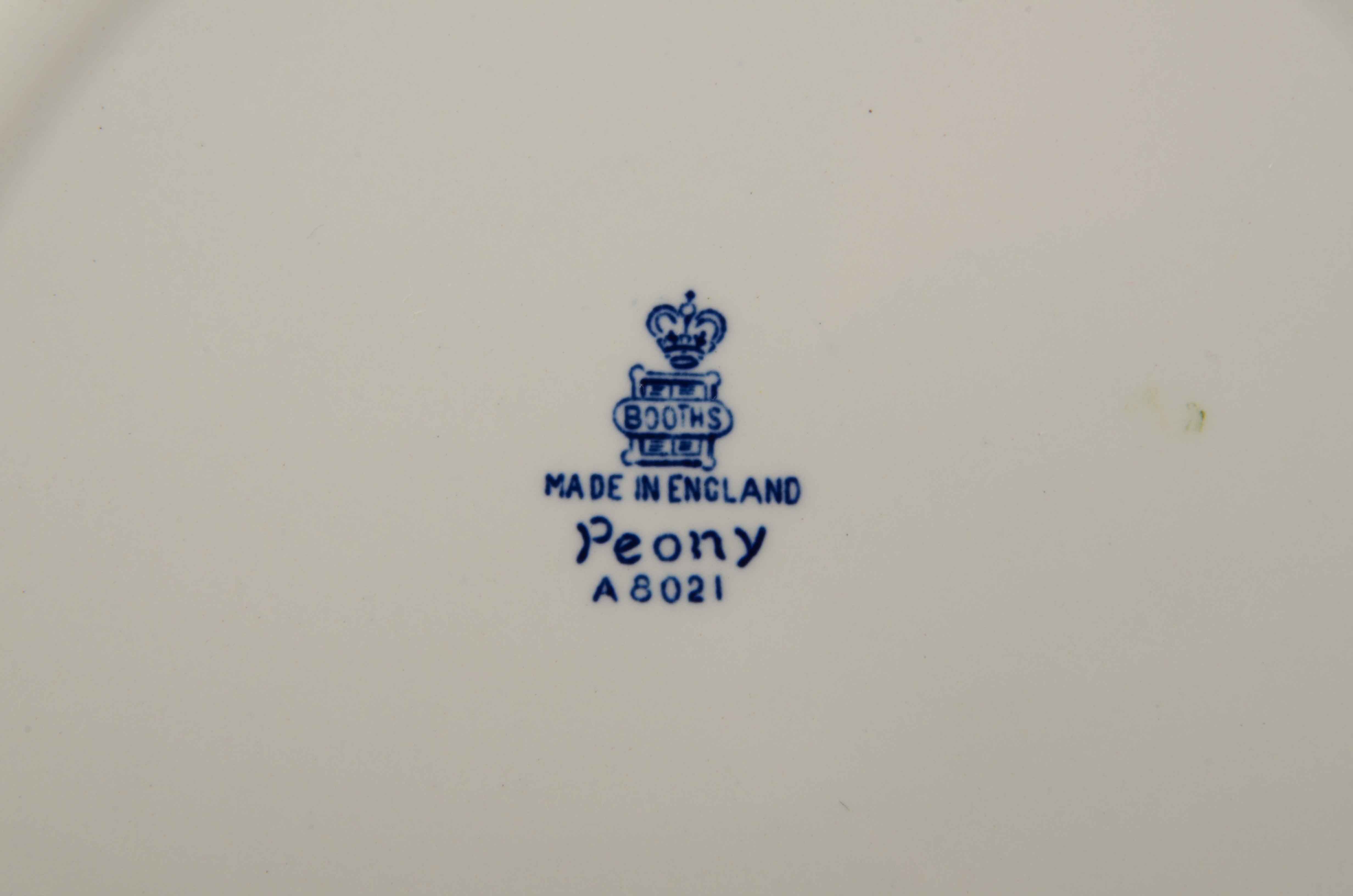 Complete Set of Booths "Peony" China for Fourteen