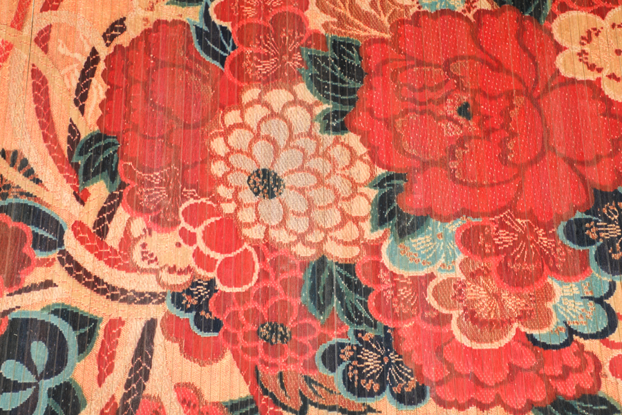 Floral Painted Bamboo Area Rug by Pier 1 Imports
