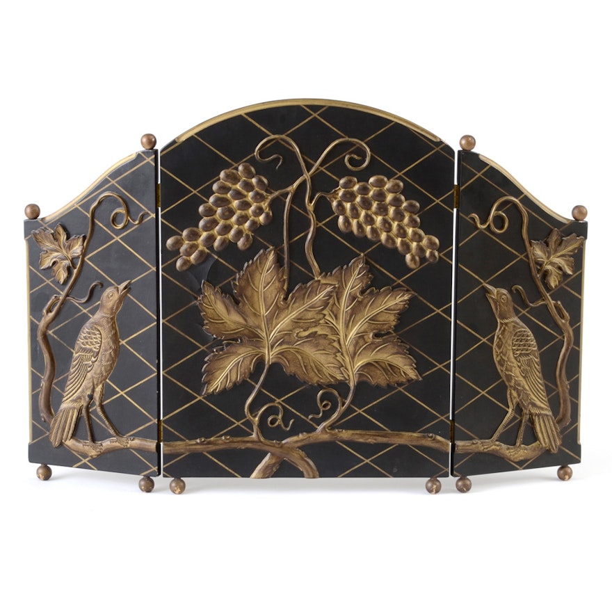 Folding Screen with Grape Vine Motif