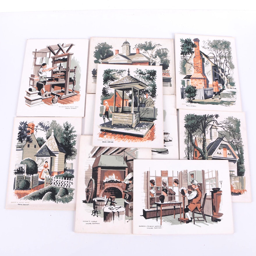 Mark Coomer Colonial Williamsburg-Themed Serigraphs