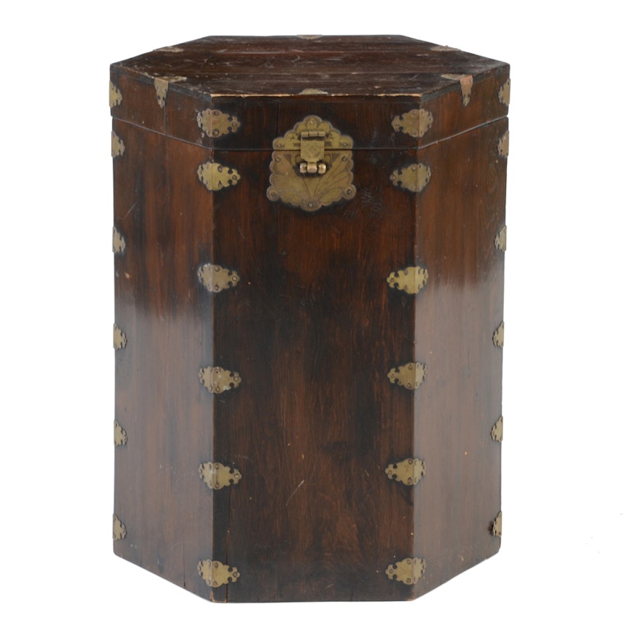 Korean Hexagonal Pine Chest