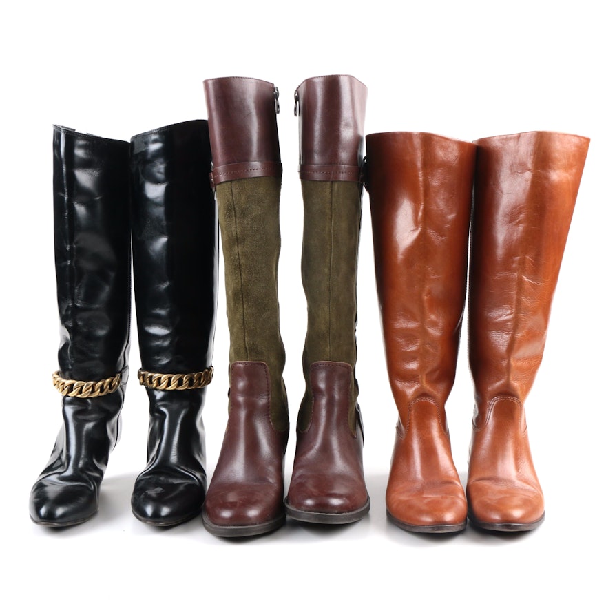 Three Pairs of Women's Leather Boots including Etienne Aigner