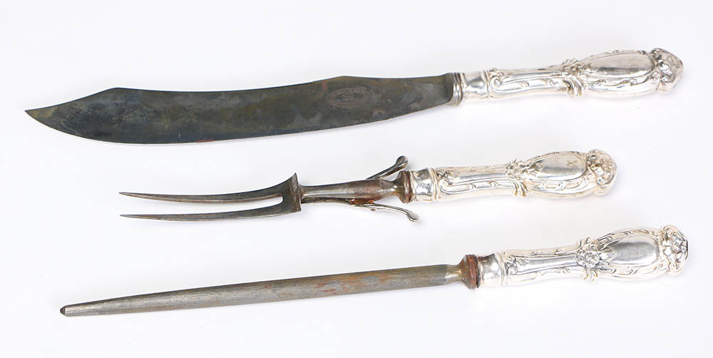 Vintage Atkinson Brothers Silver Plate Carving Set