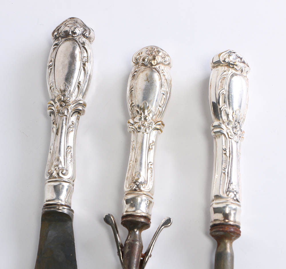 Vintage Atkinson Brothers Silver Plate Carving Set