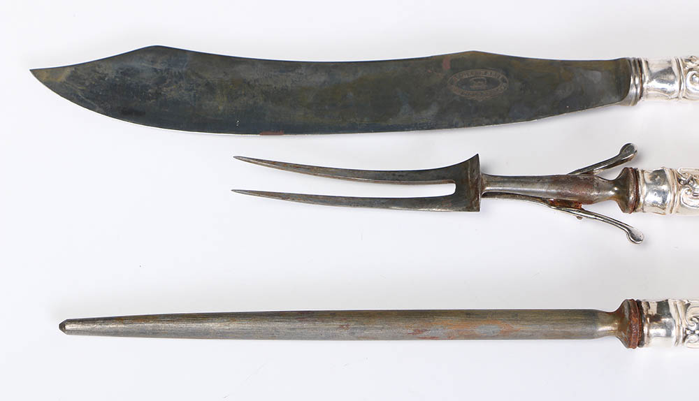 Vintage Atkinson Brothers Silver Plate Carving Set