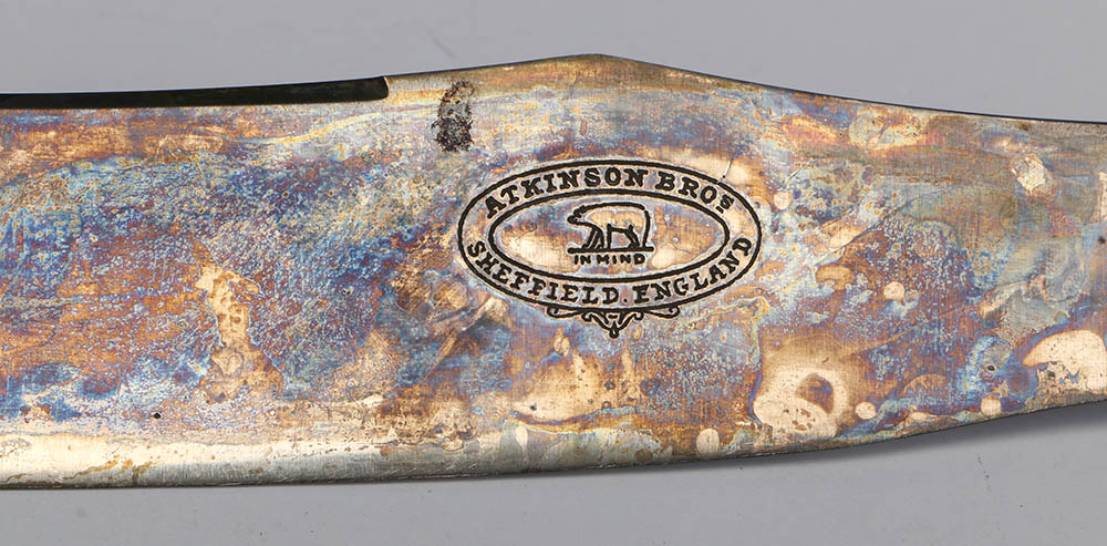 Vintage Atkinson Brothers Silver Plate Carving Set