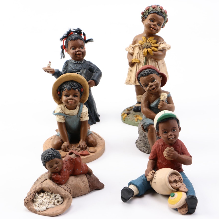 Six M. Holcombe "All God's Children" Figurines with Certificates