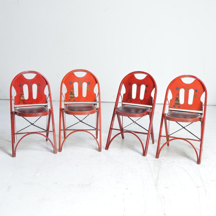 Vintage Folding Chairs by The Louis Rastetter & Sons