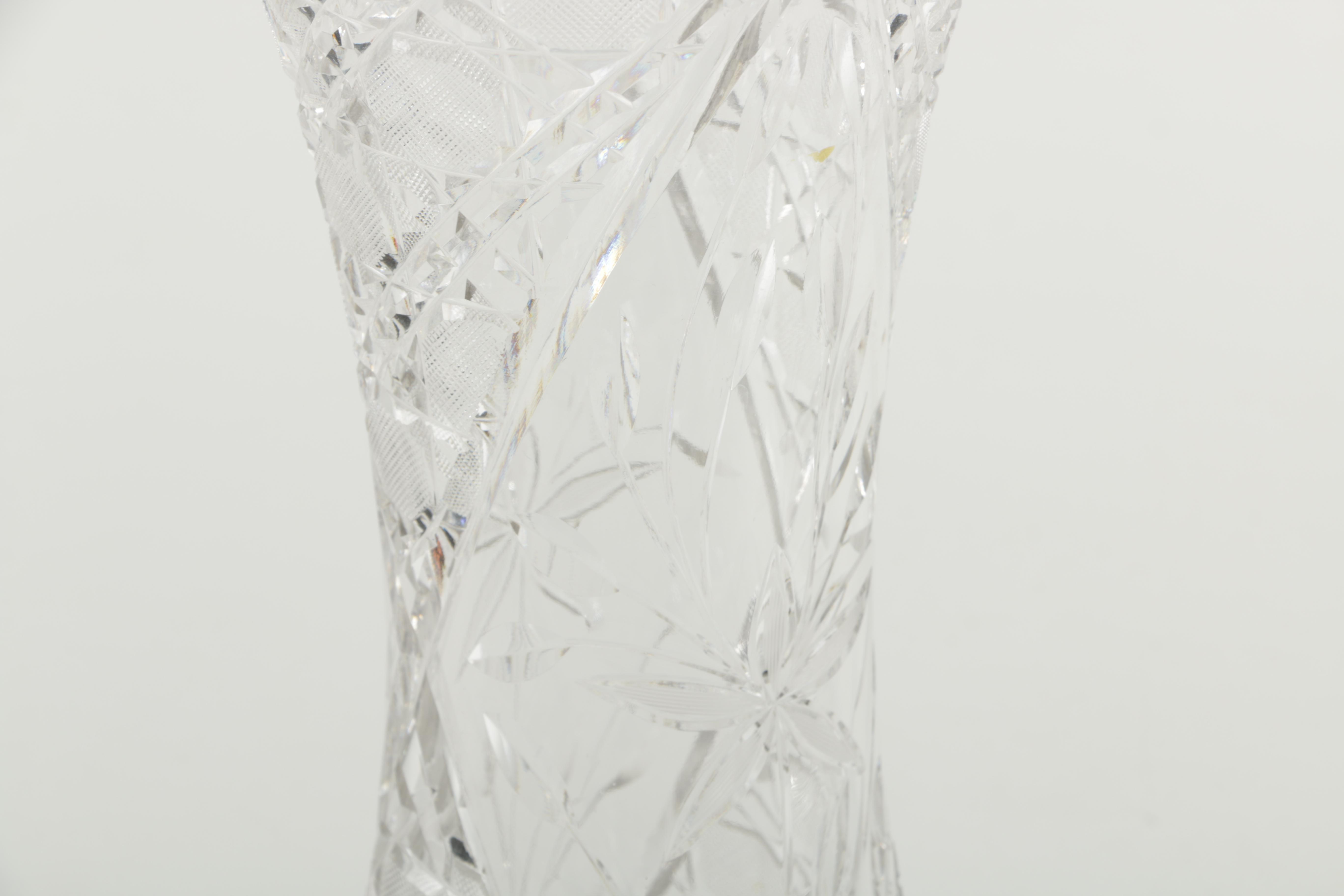 ABP Style Cut Glass Vase