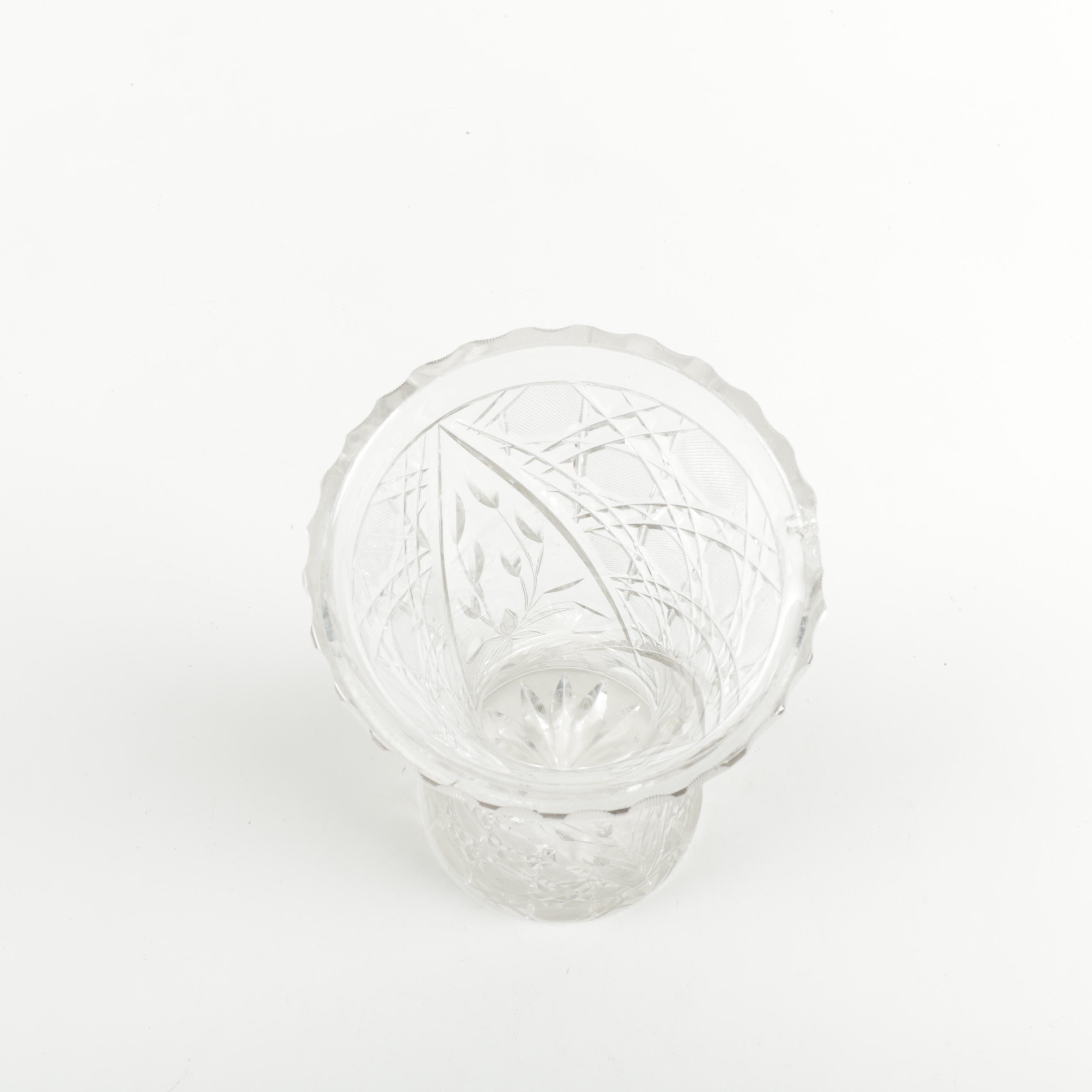 ABP Style Cut Glass Vase