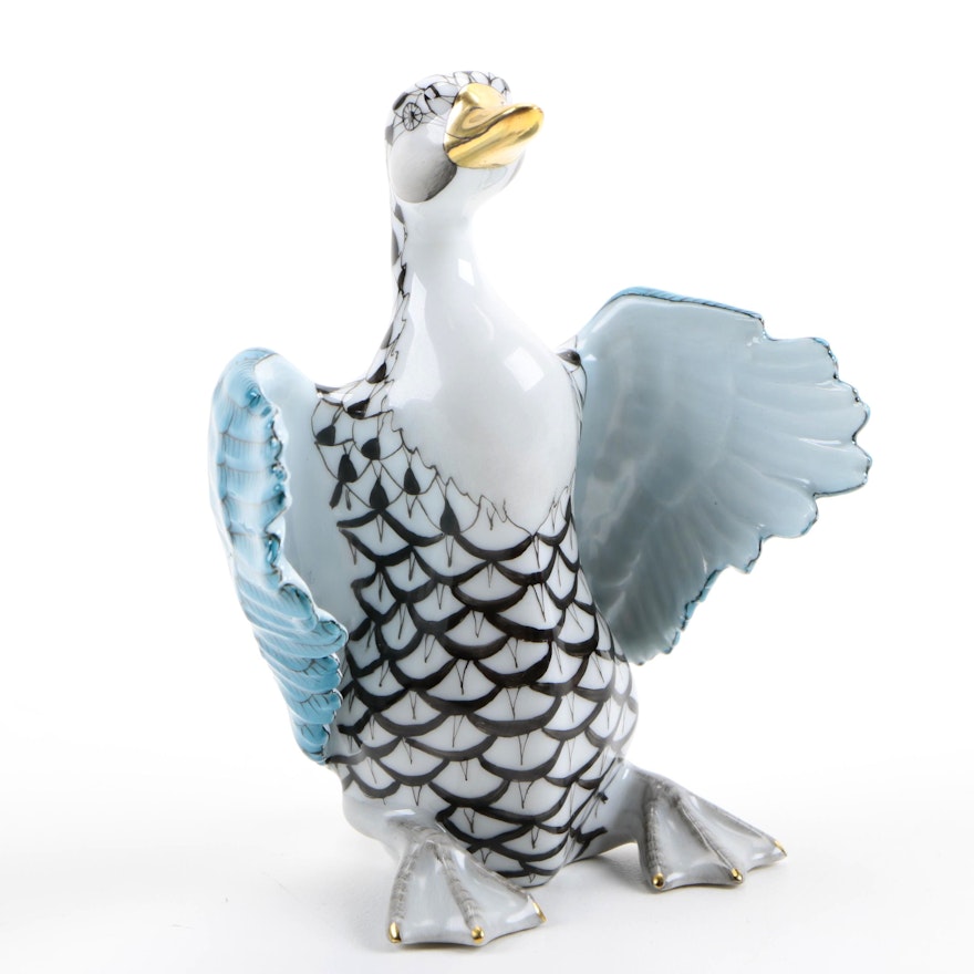 Herend Flying Duck Figurine