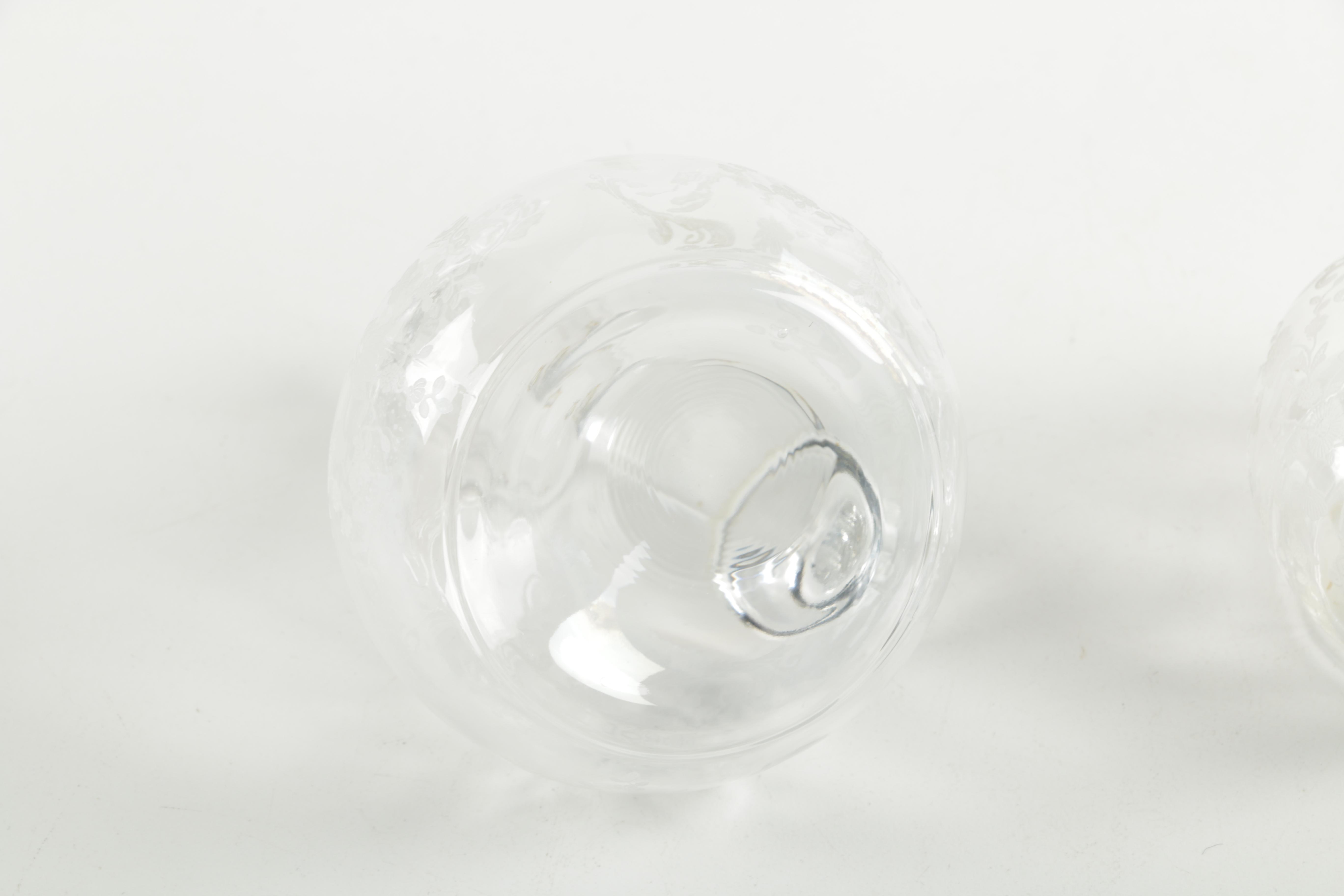 Two Clear Glass Cruets