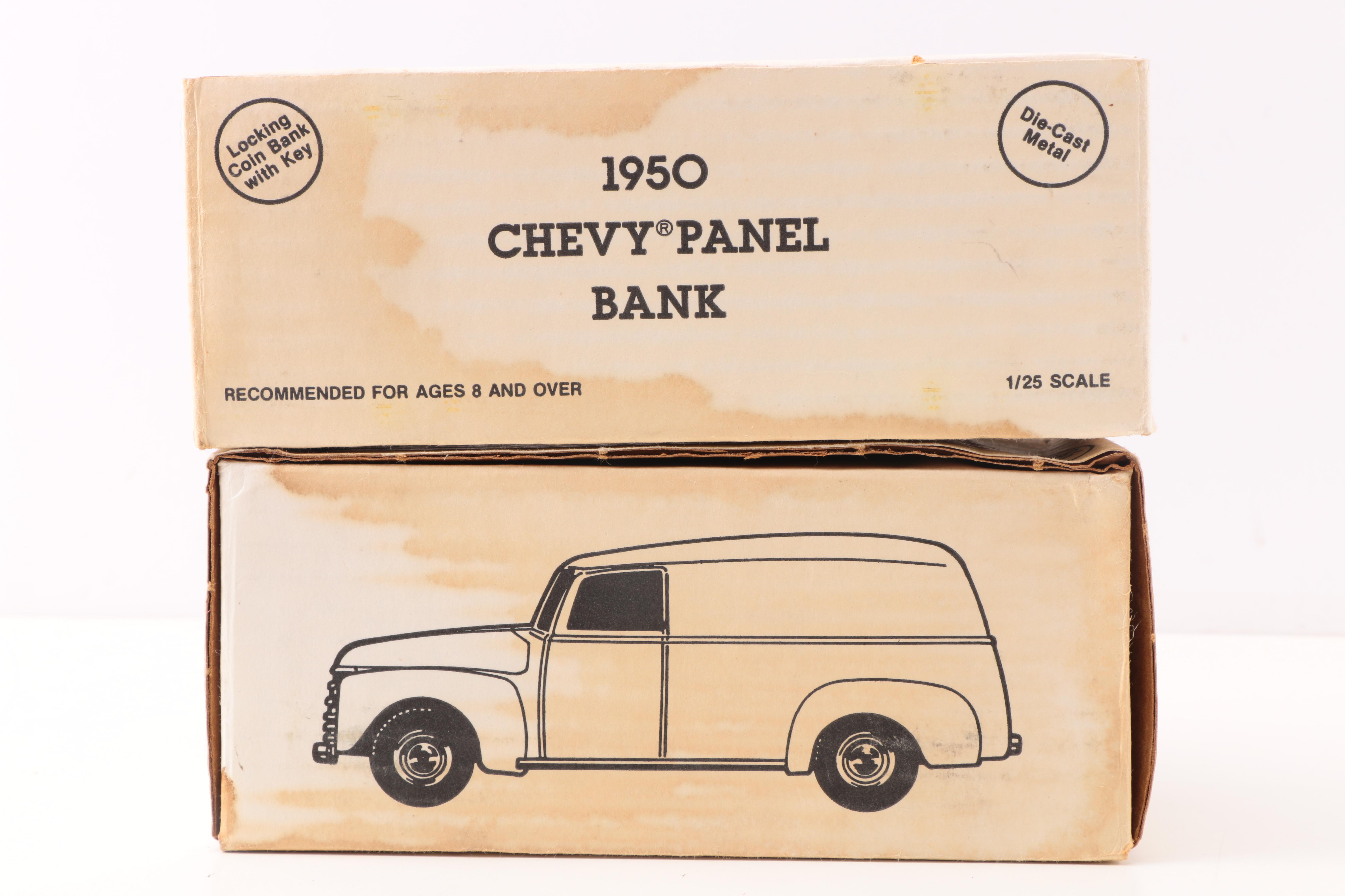 Beverage and Food Themed ERTL 1950 Panel Truck Die Cast Metal Banks