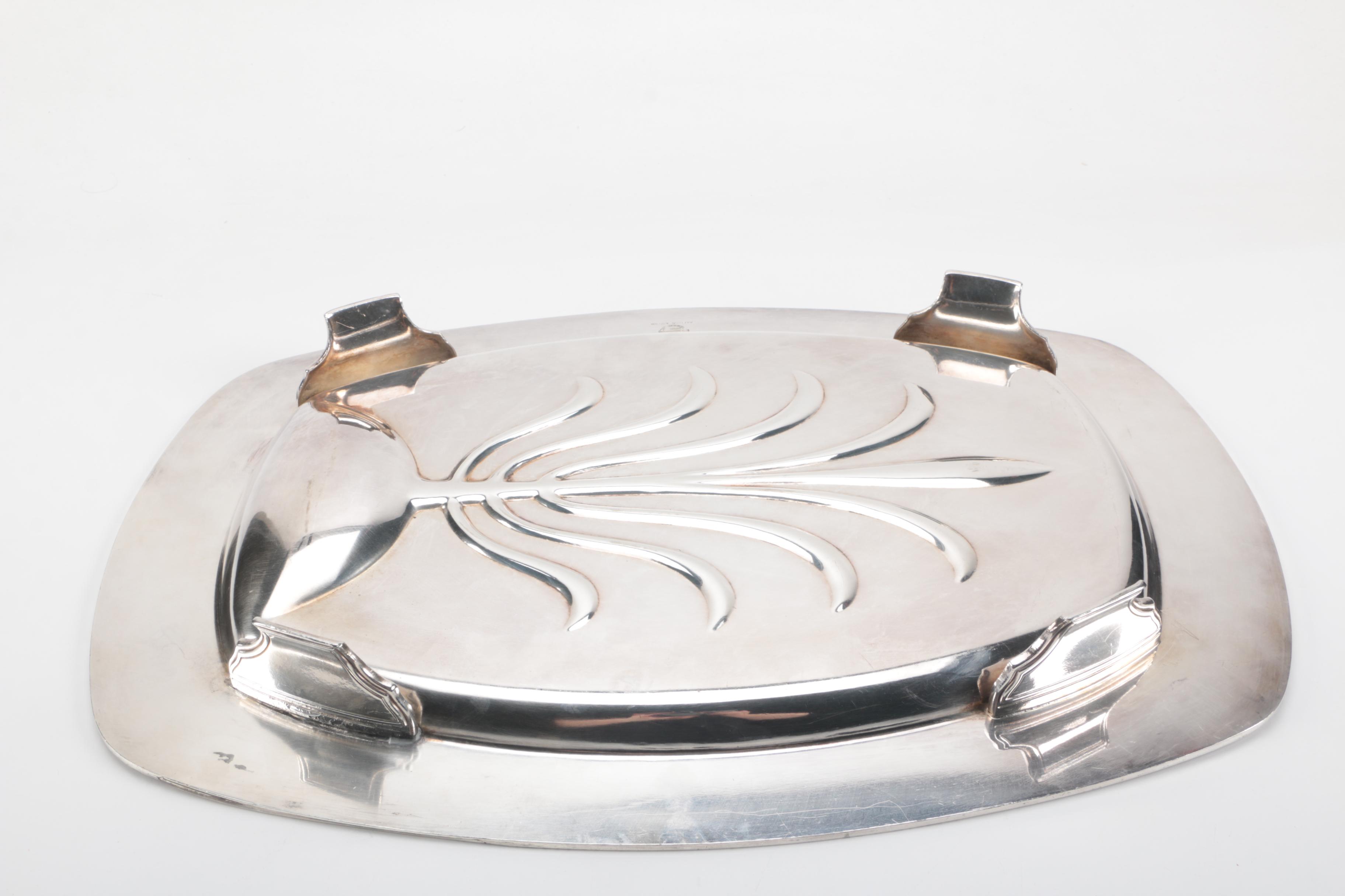 Collection of Silver Plate Serving Trays Including Reed and Barton