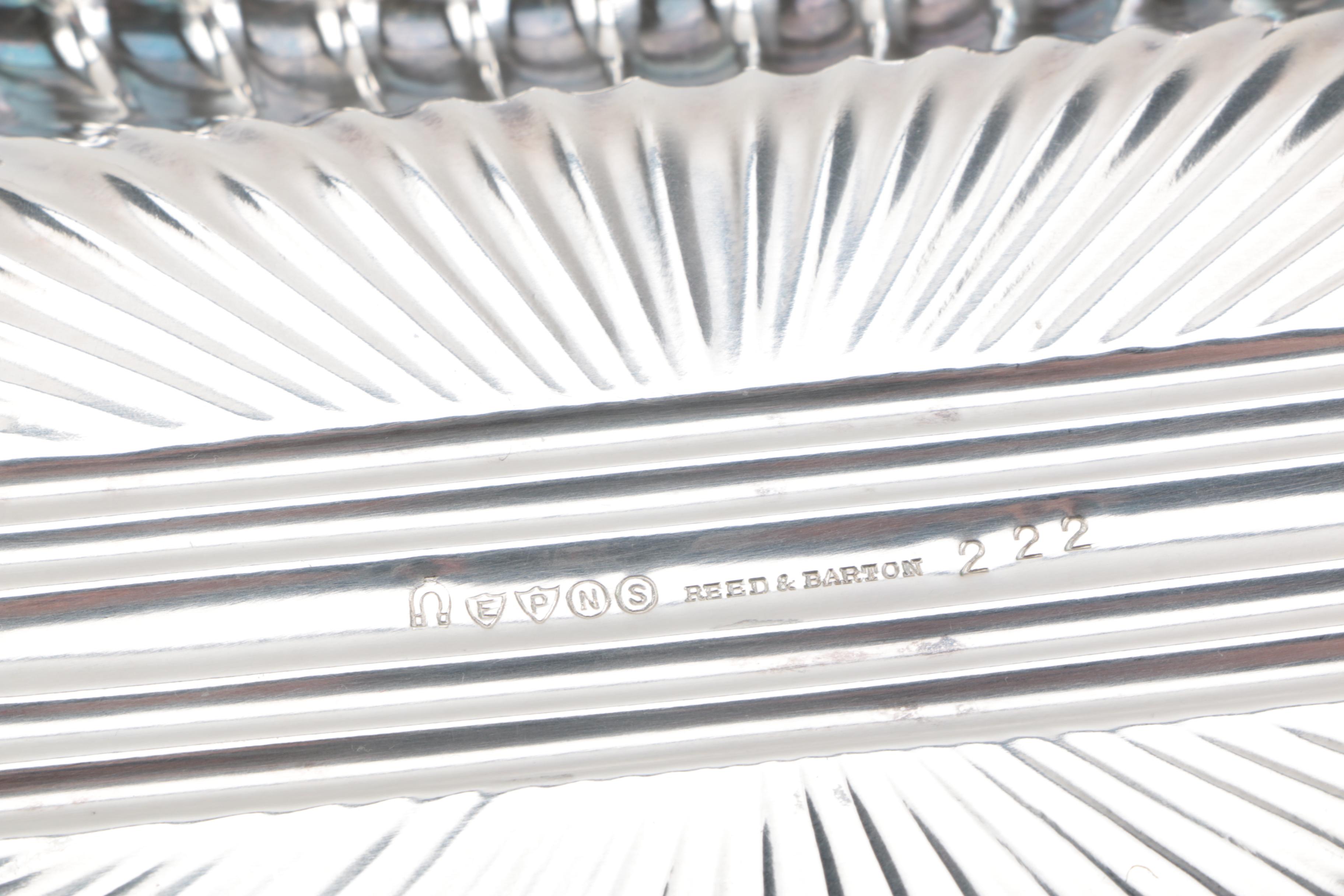 Collection of Silver Plate Serving Trays Including Reed and Barton