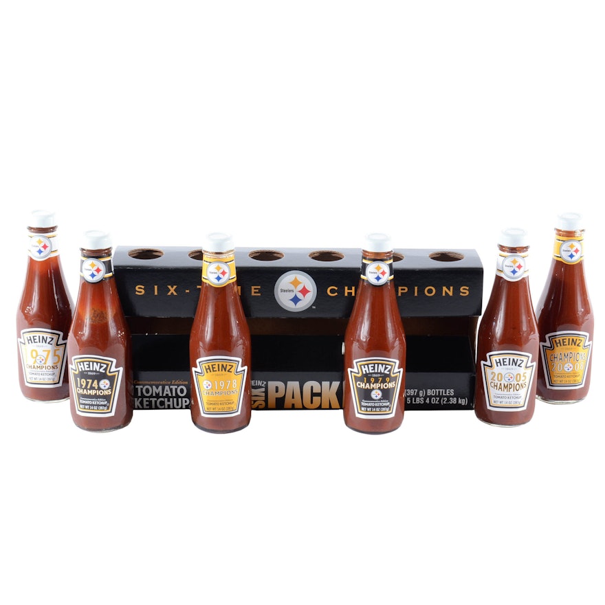 Heinz Pittsburgh Steelers Commemorative Ketchup Bottle Six Pack