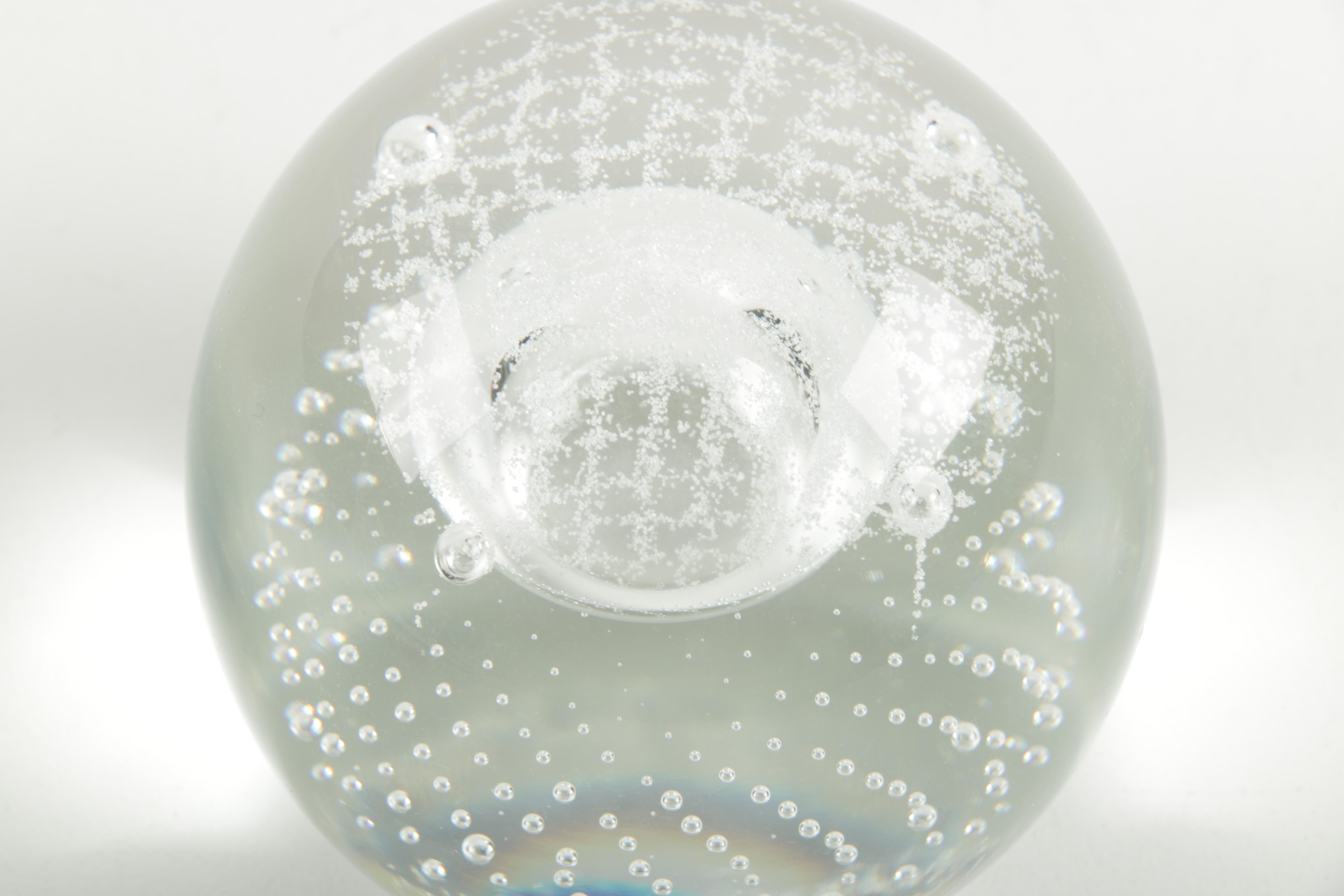 Signed Glass Paperweight