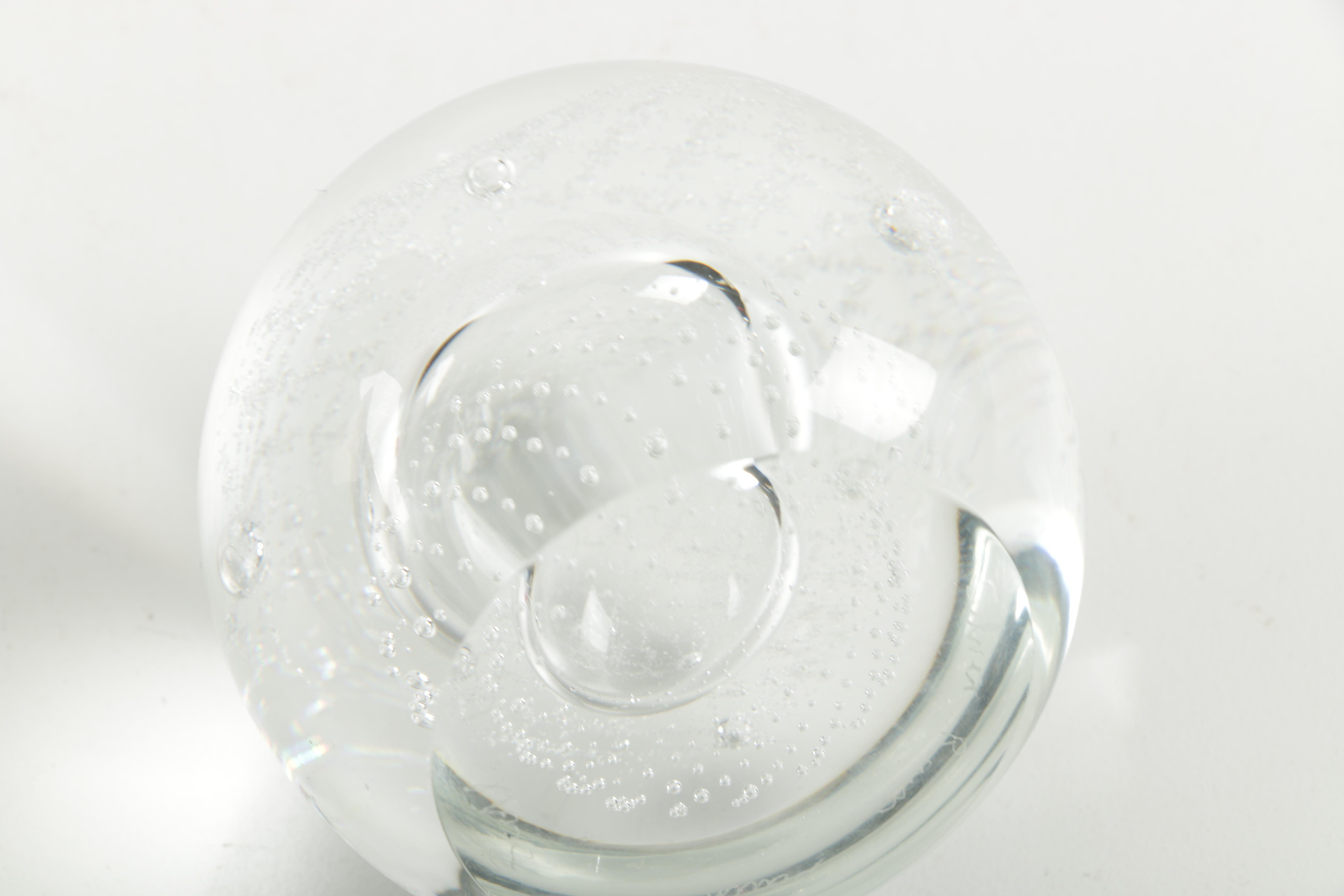 Signed Glass Paperweight