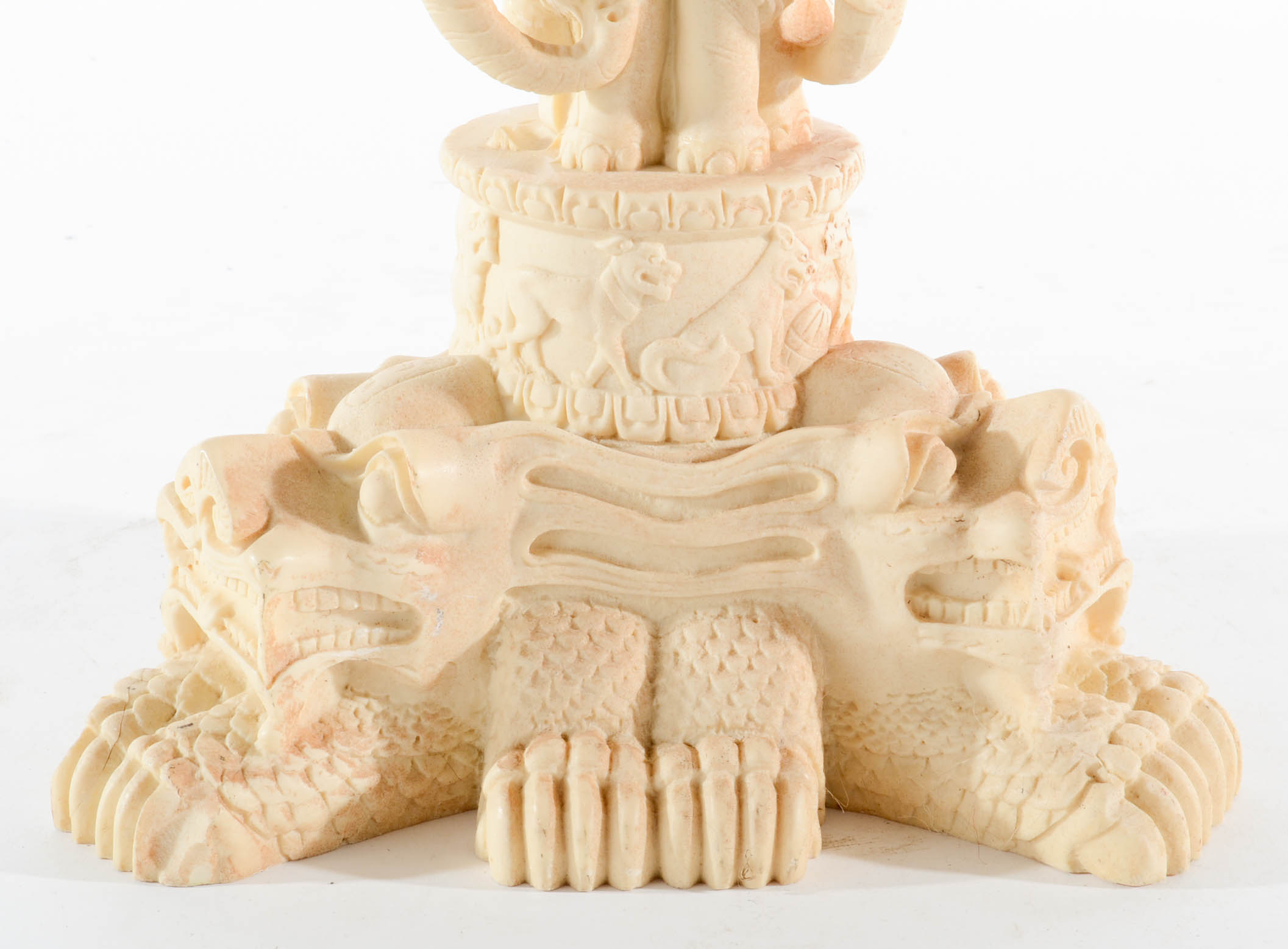 Asian Carved Resin Side Table