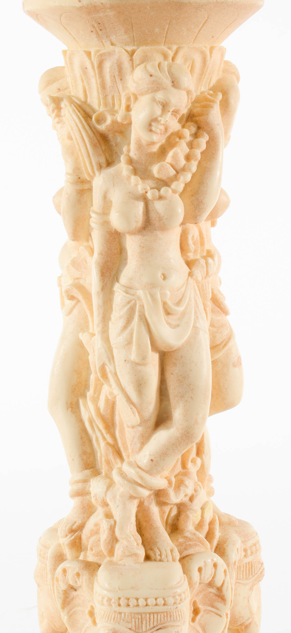 Asian Carved Resin Side Table