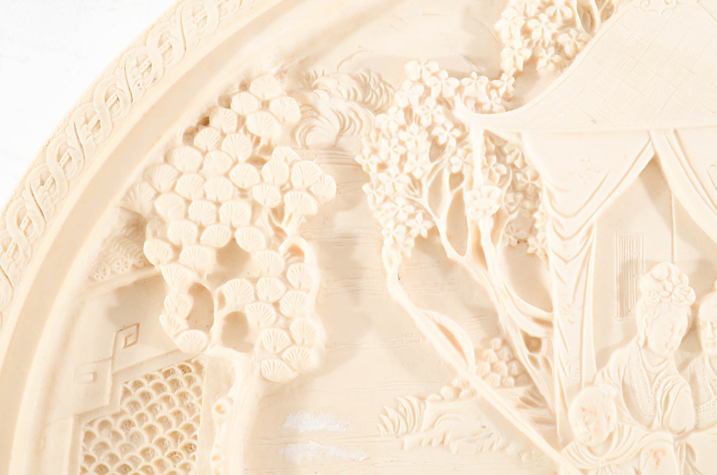 Asian Carved Resin Side Table