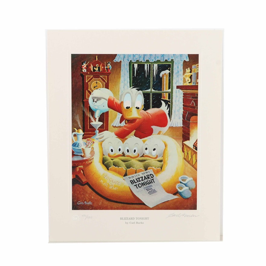 Carl Barks Limited Edition Giclee "Blizzard Tonight"