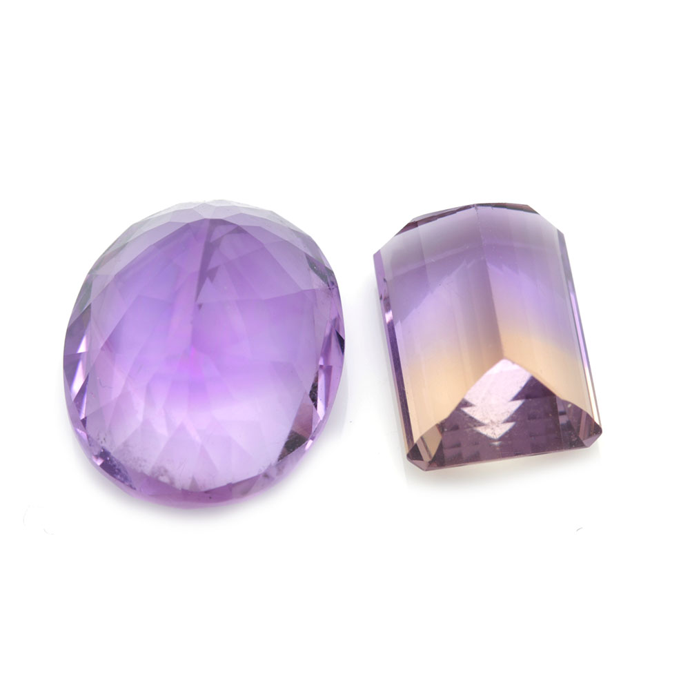 Loose 15.68 CT Amethyst and 8.20 CT Ametrine Gemstones