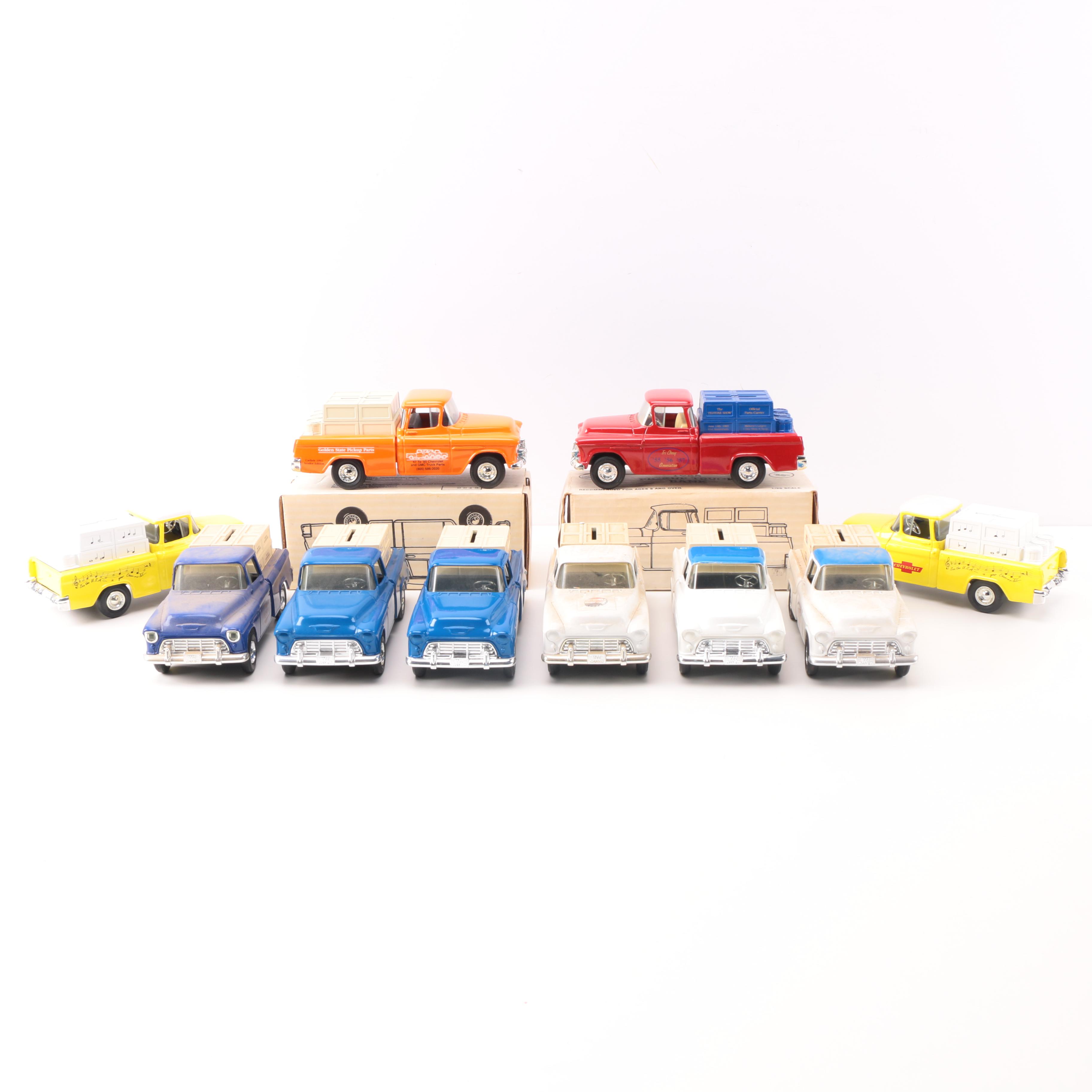 Collection of ERTL Die Cast Metal 1955 Pickup Truck Banks