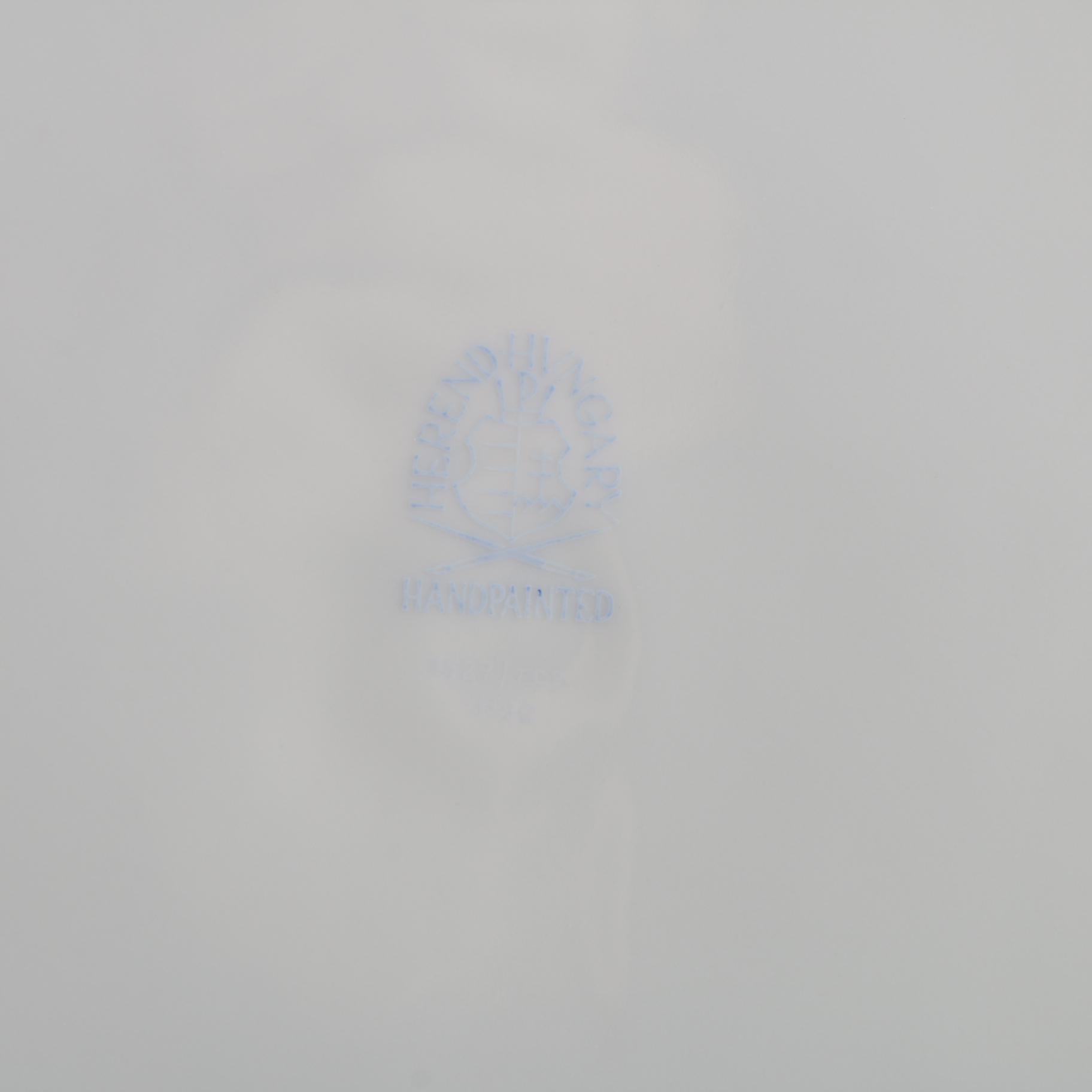 Set of Herend Hungary "Rachael" Porcelain Dinner Plates