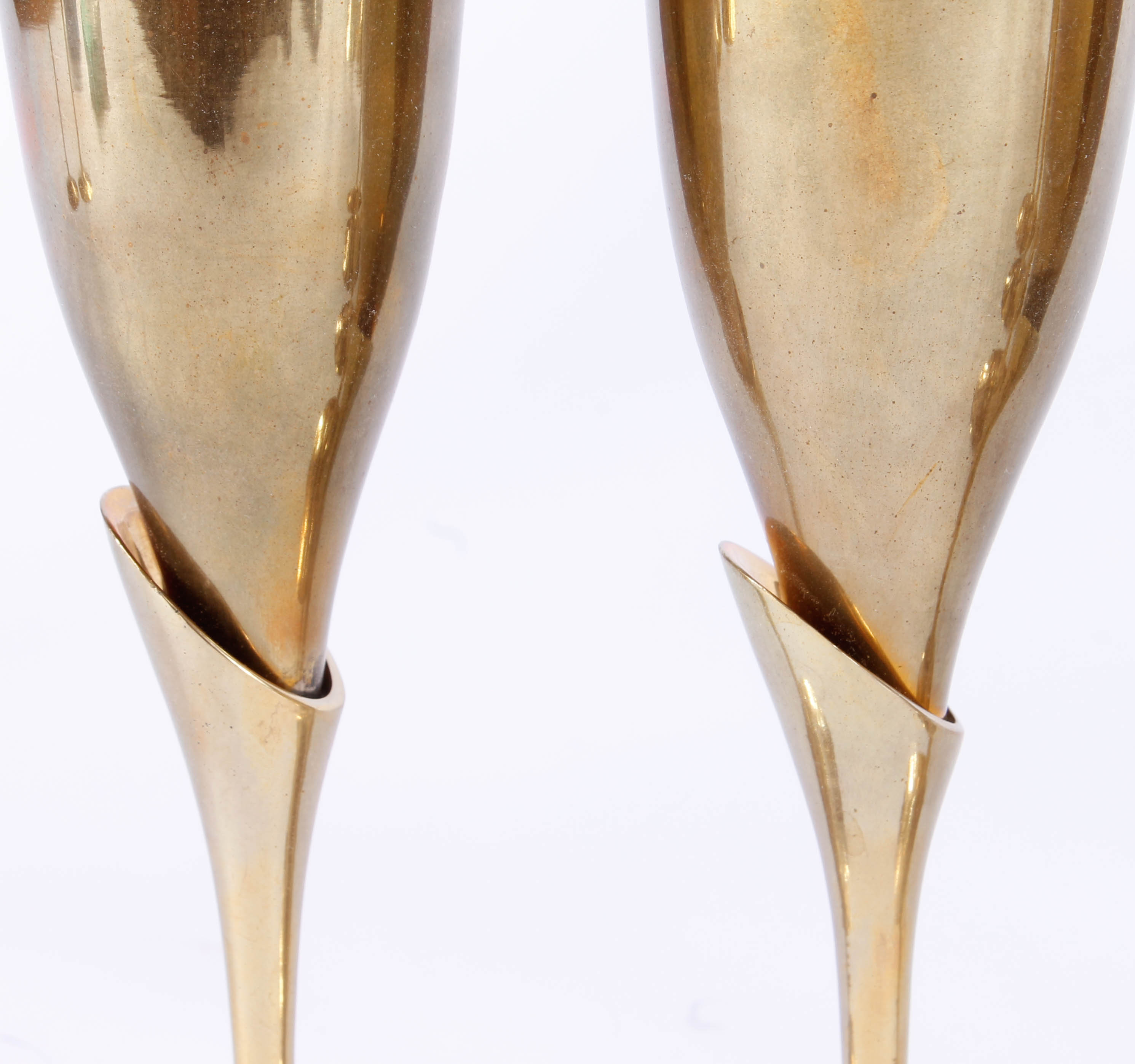 Penco Industries Inc. Brass Champagne Flutes