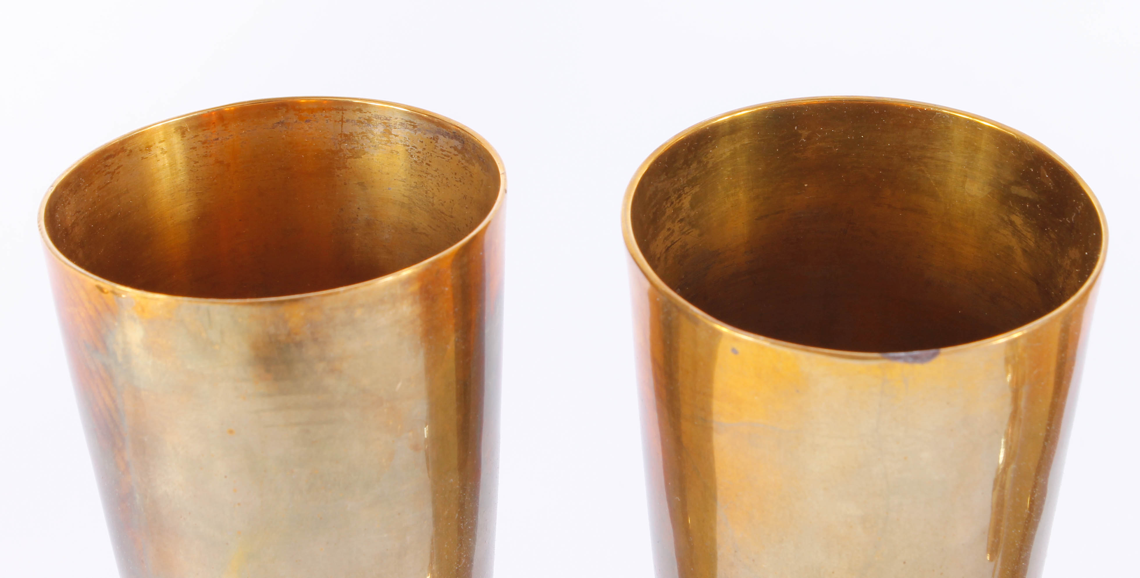 Penco Industries Inc. Brass Champagne Flutes