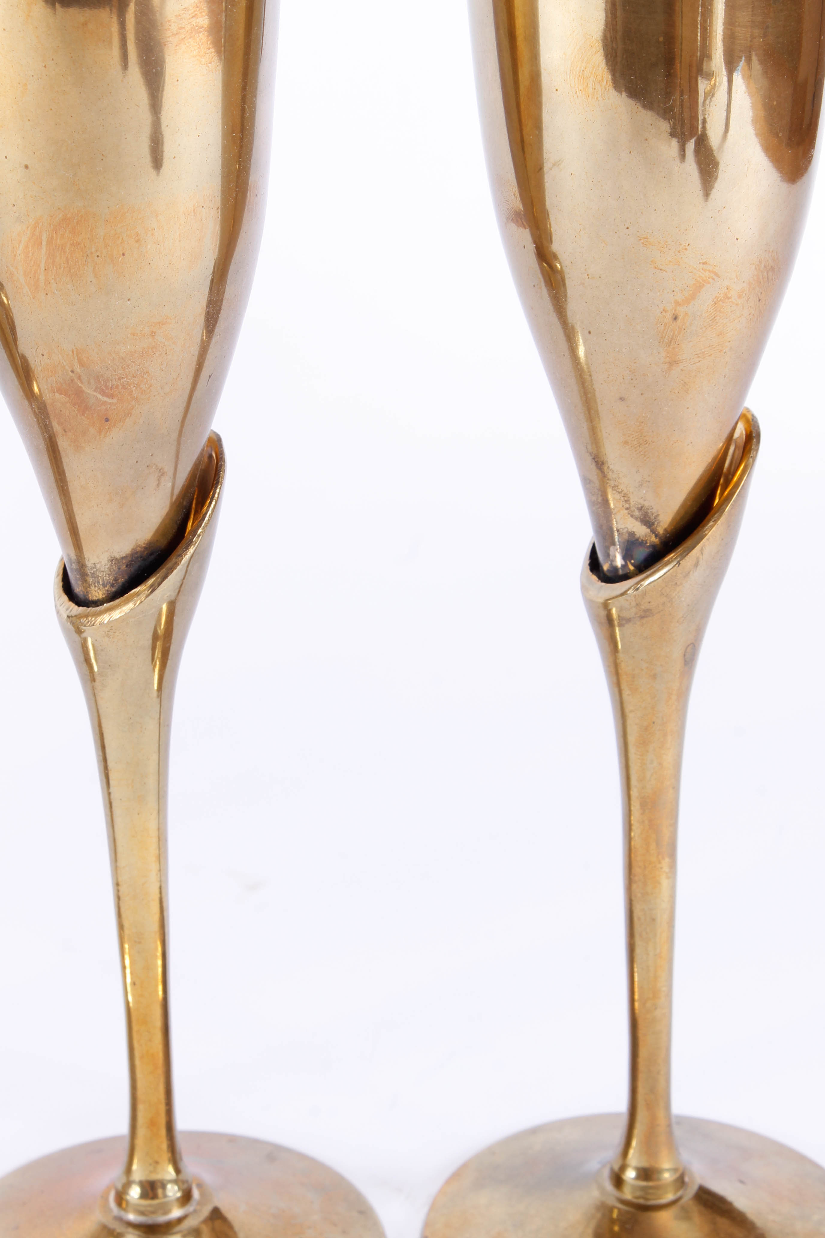 Penco Industries Inc. Brass Champagne Flutes