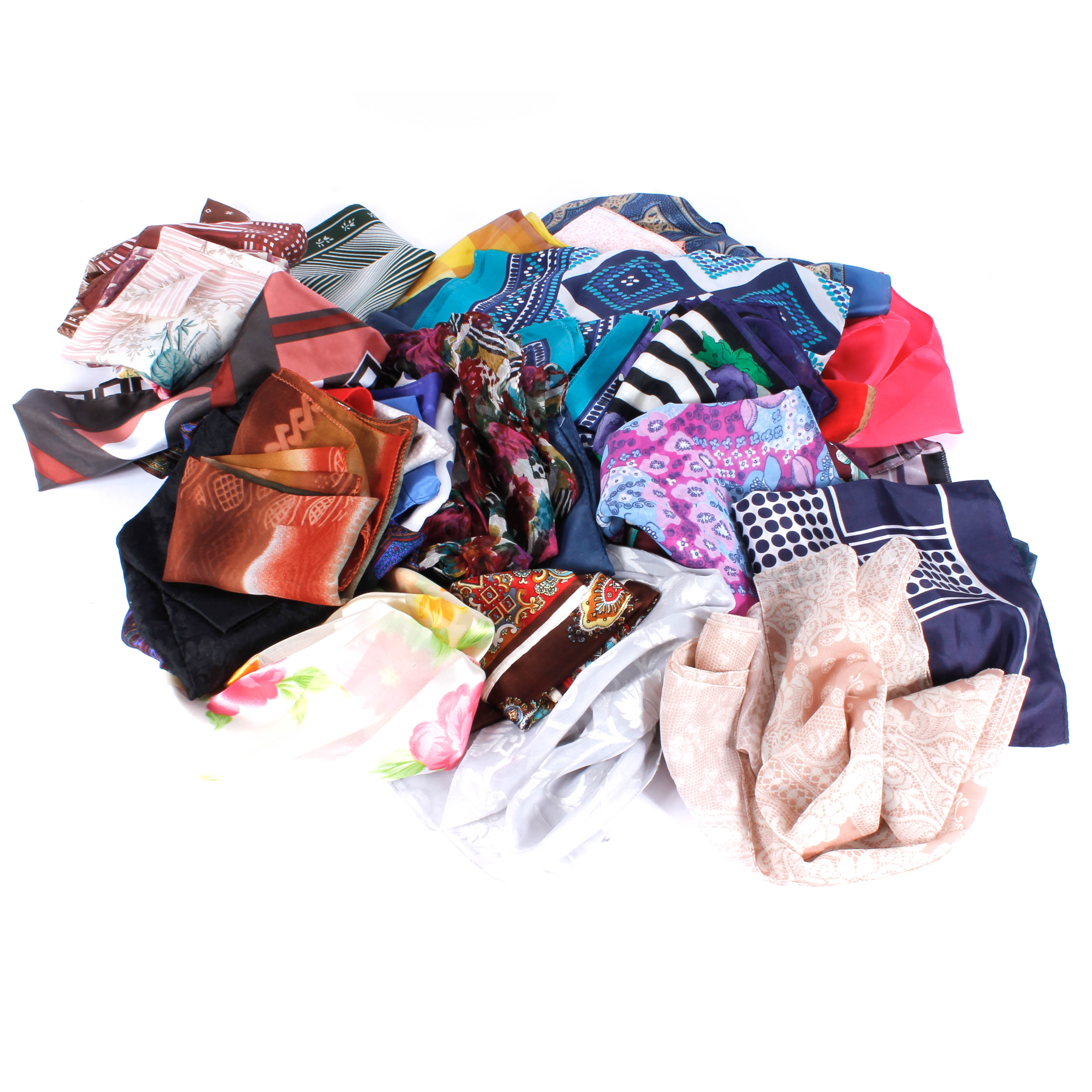 Colorful Fashion Scarves including Vintage Christian Dior