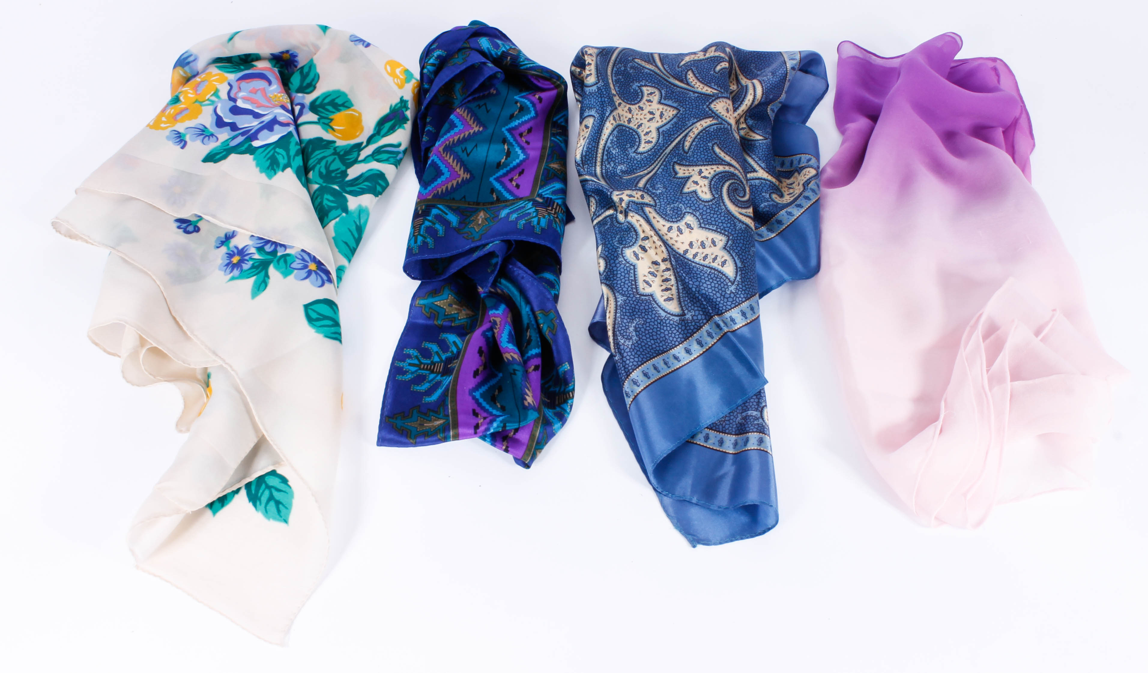 Colorful Fashion Scarves including Vintage Christian Dior