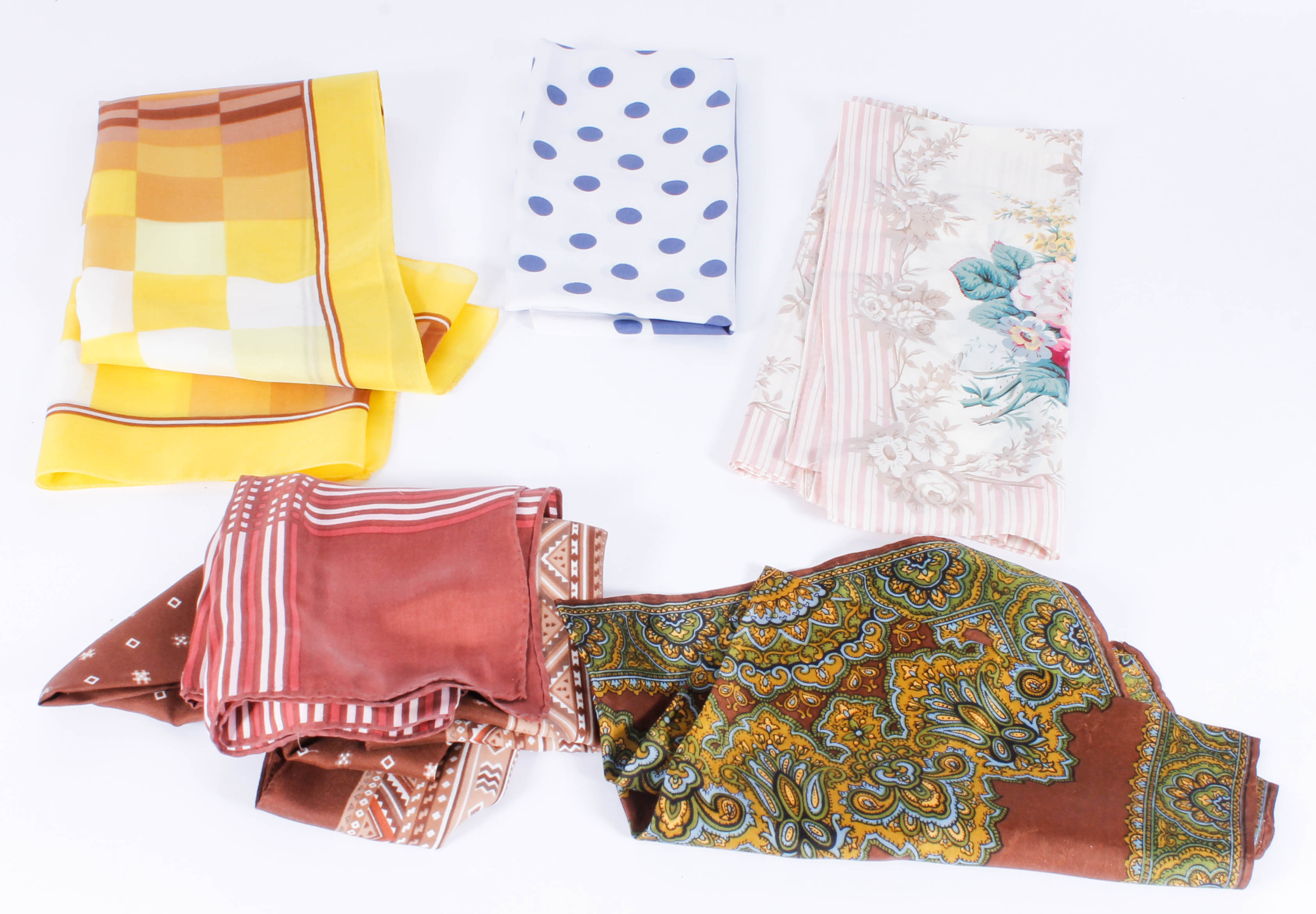 Colorful Fashion Scarves including Vintage Christian Dior