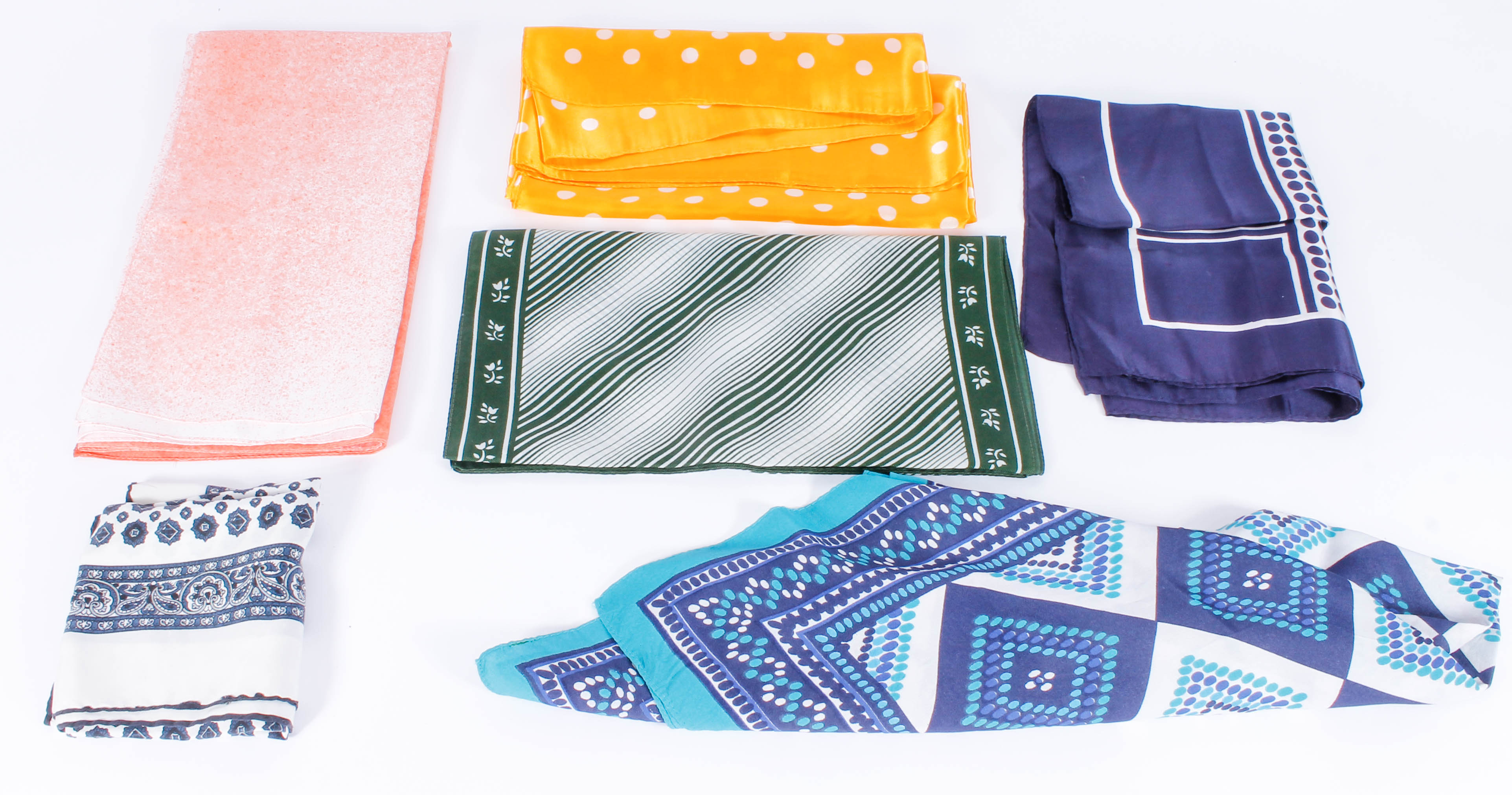 Colorful Fashion Scarves including Vintage Christian Dior