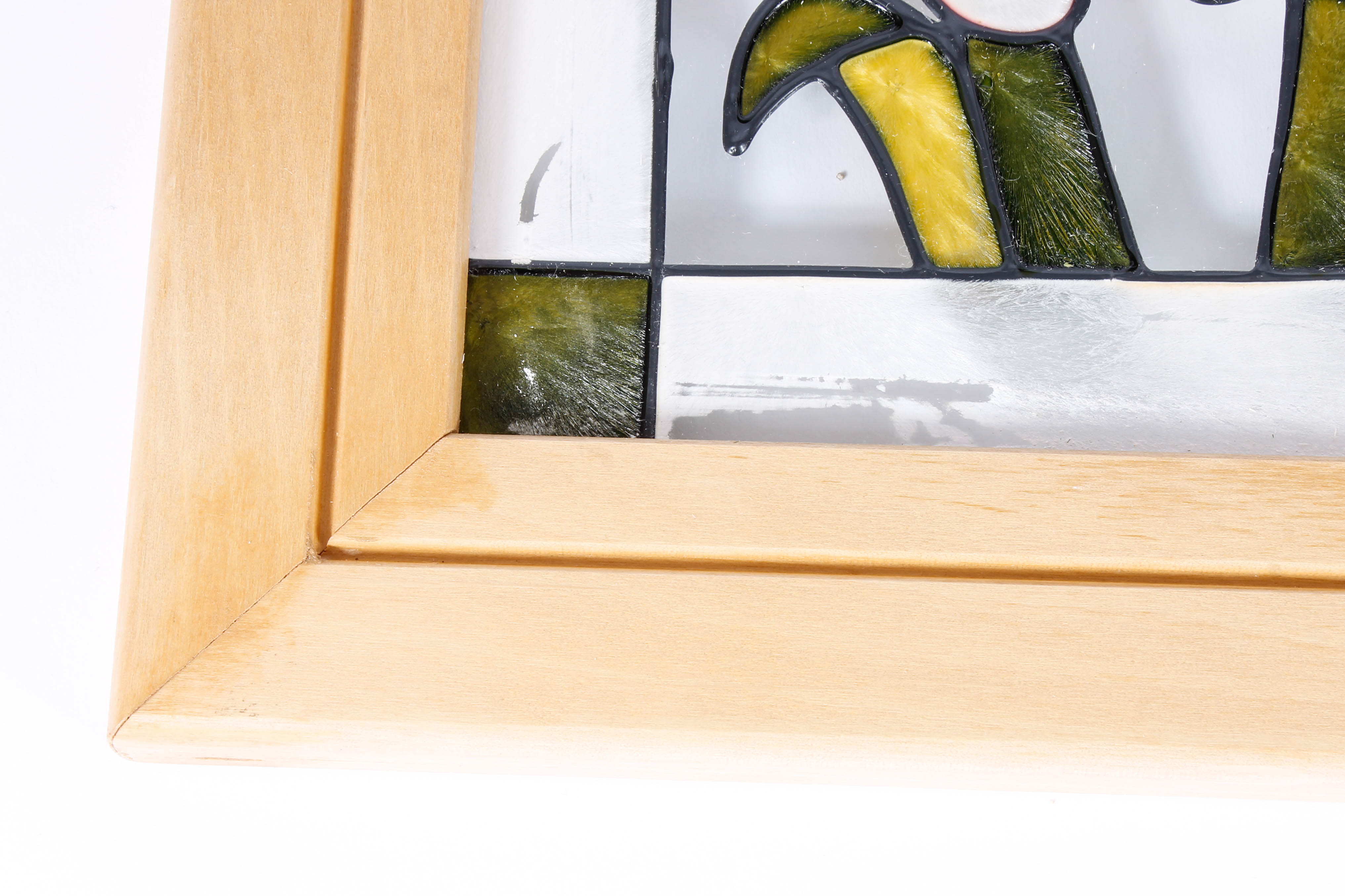 Hanging Stained Glass Panel Featuring Irises